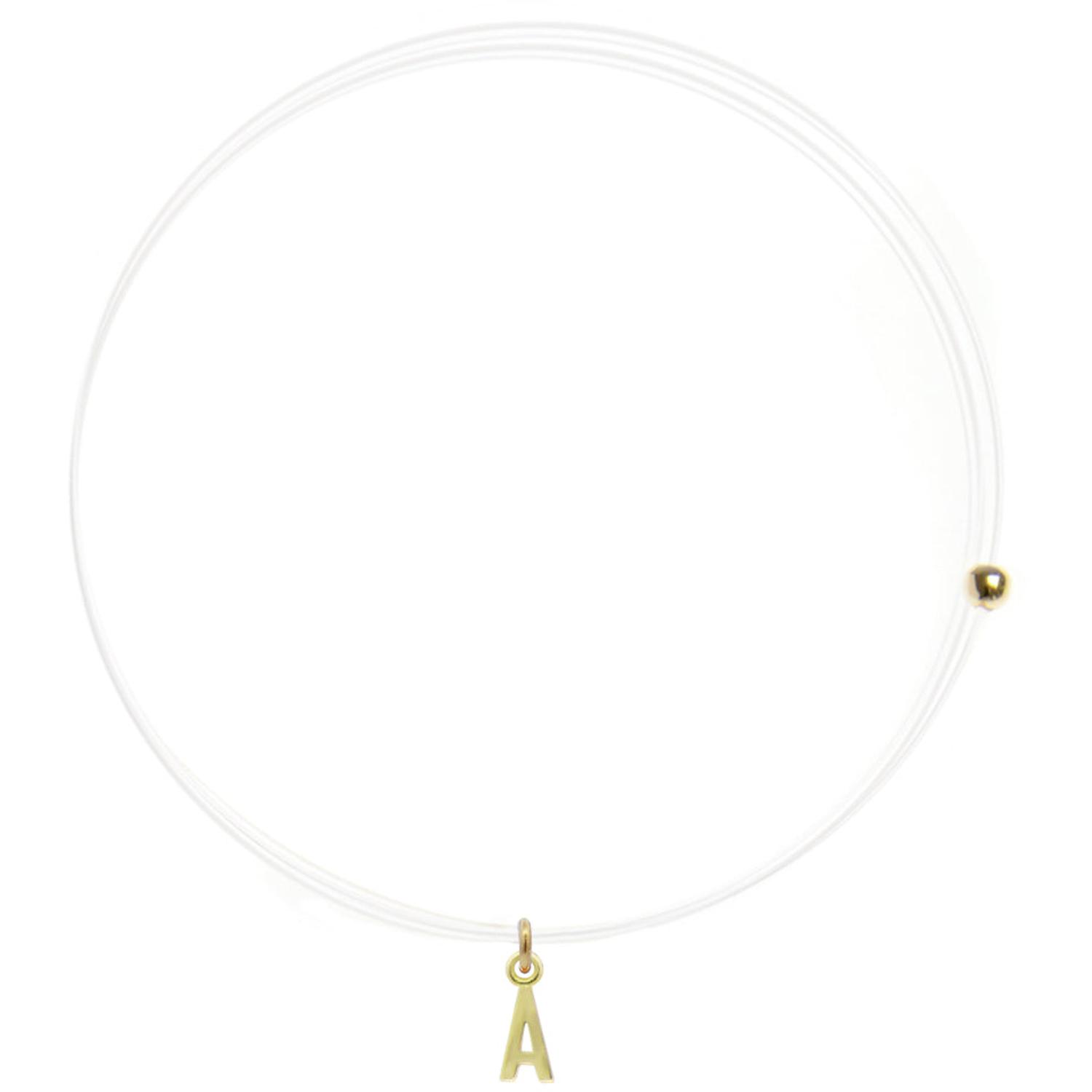 Rue Des Mille - 18KGRLNZINIZA - Girocollo Lenza con lettera - ORO18KT