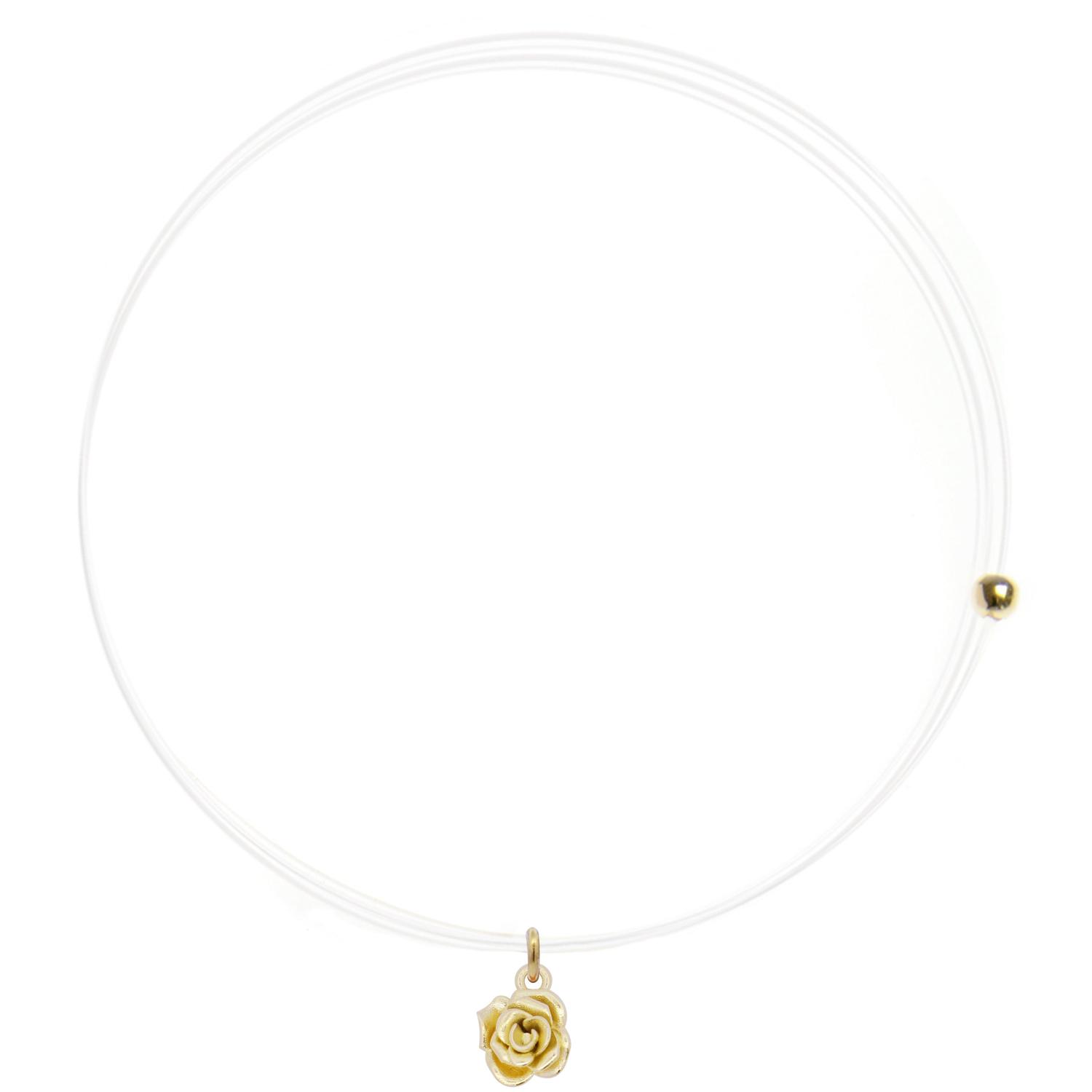 Rue Des Mille - 18KGRLNZROS - Girocollo Lenza con rosa - ORO18KT