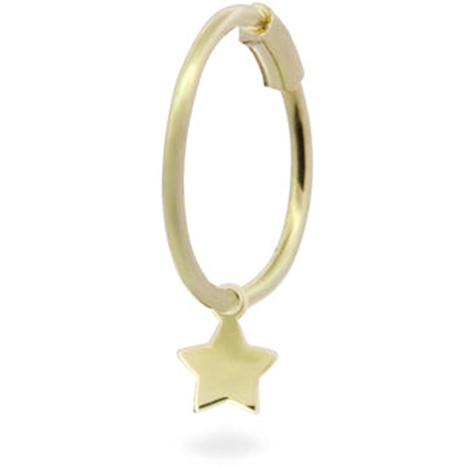 RUE DES MILLE - 18KOR04 - Mono - orecchino cerchio mini hoop stella - ORO18KT
