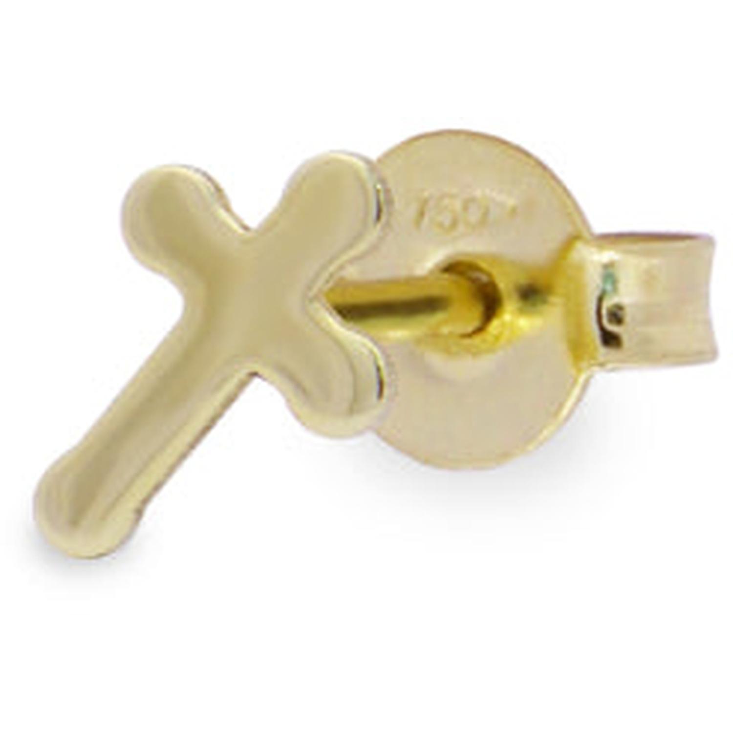 Rue Des Mille - 18KORLOBCRO - Mono-orecchino lobo croce - ORO18KT