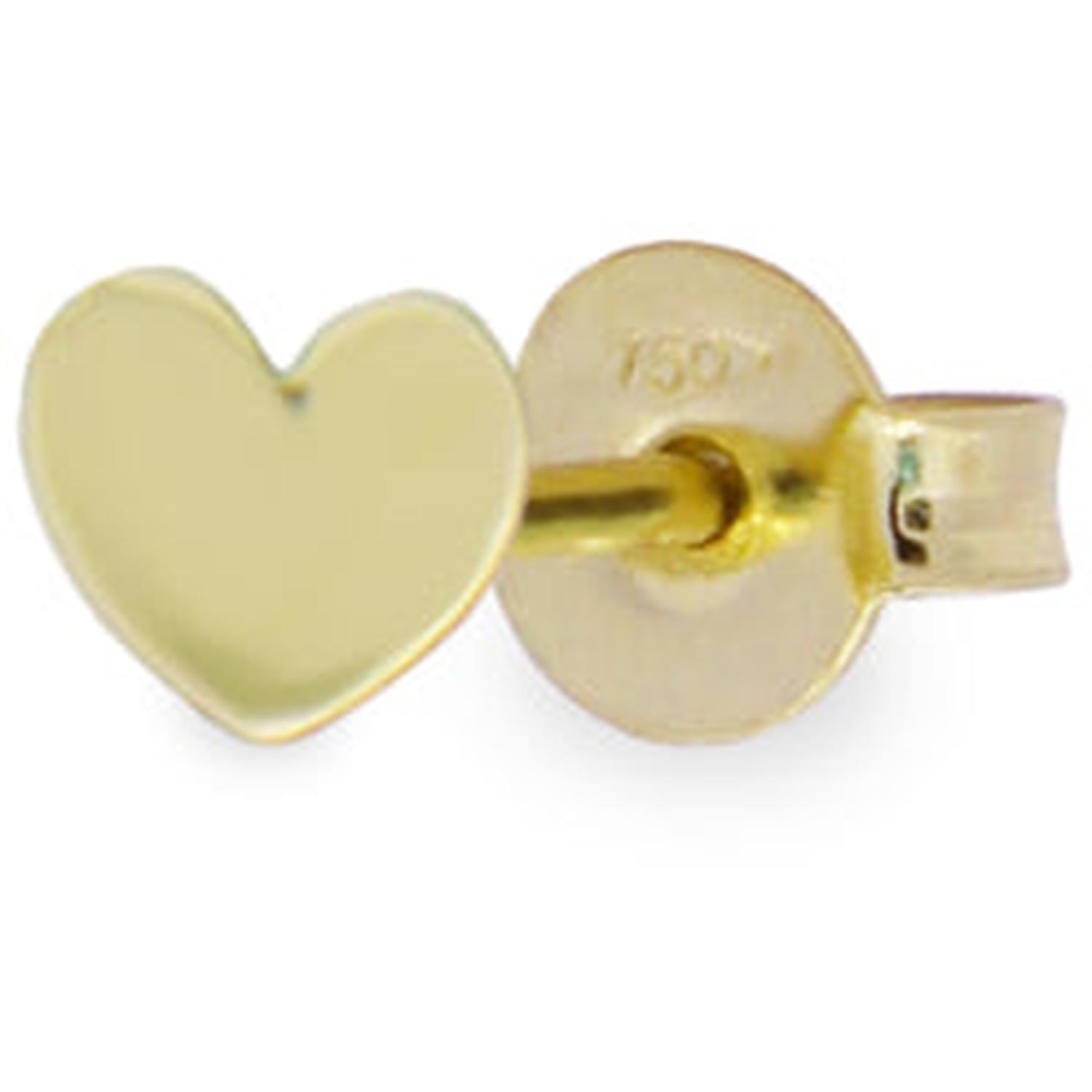 Rue Des Mille - 18KORLOBCUO - Mono-orecchino lobo cuore - ORO18KT