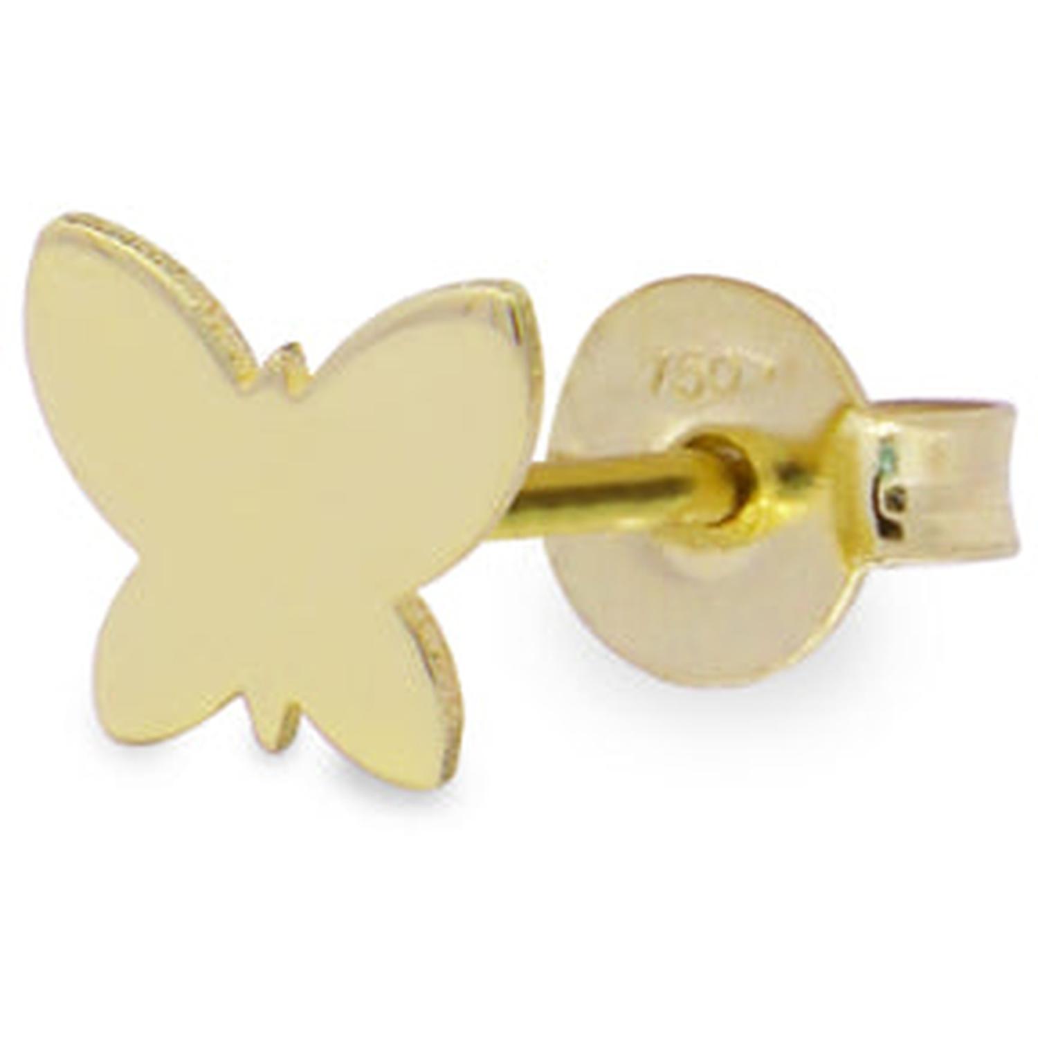 Rue Des Mille - 18KORLOBFAR - Mono-orecchino lobo farfalla - ORO18KT