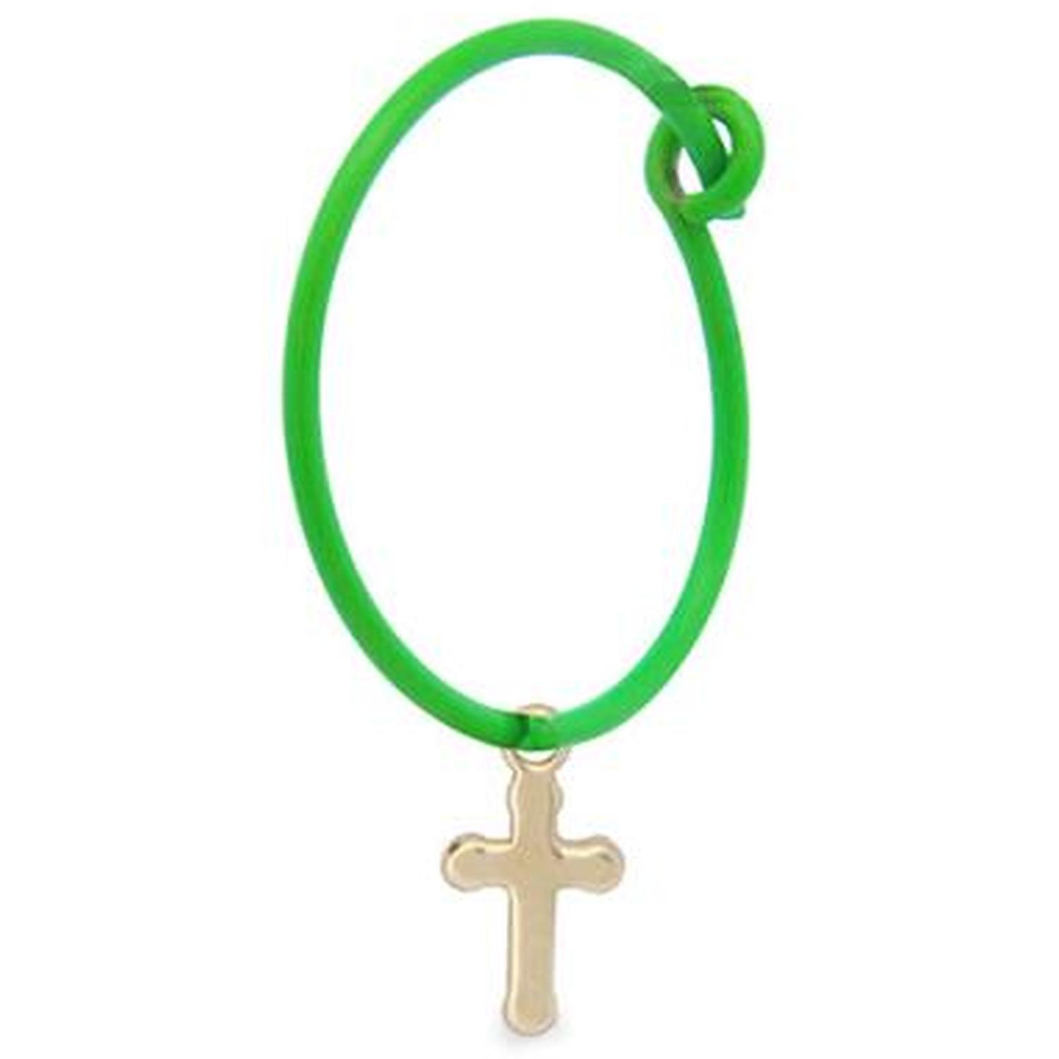 RUE DES MILLE - 18KORV09 - Mono Orecchino Verde Croce