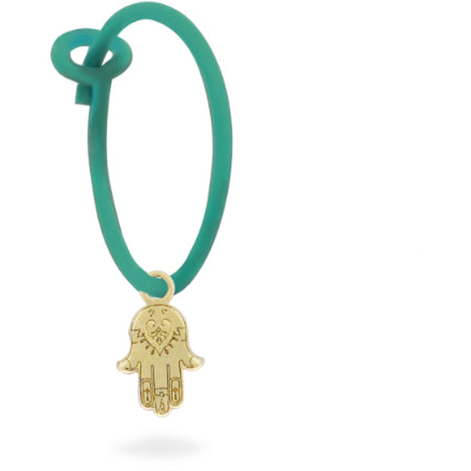 Rue Des Mille - 18KORVK3MAN - Mono-orecchino Mano di fatima Hoop Vernice - ORO18KT