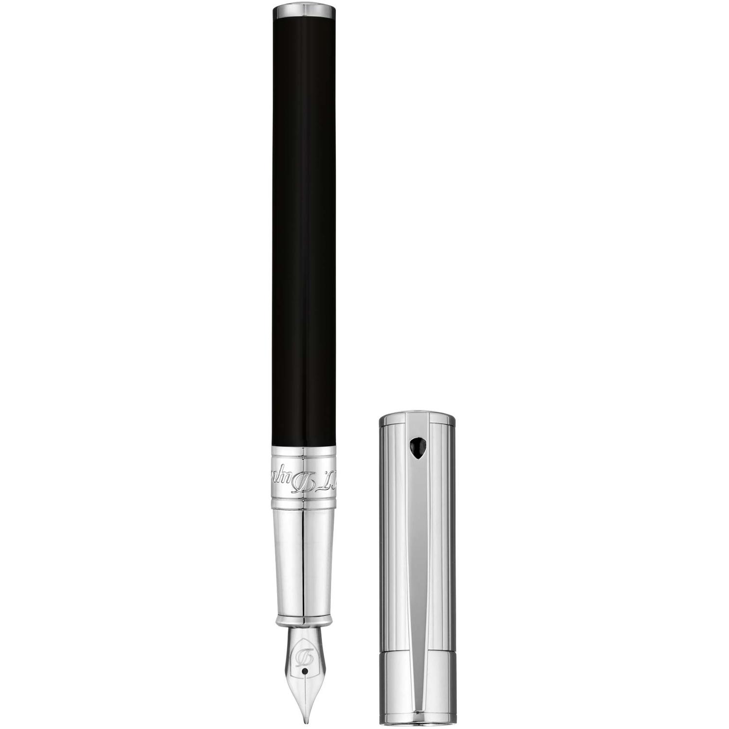 DUPONT - 260204 - S.T.   D-Initial Fountain Pen Duo Tone/Chrome