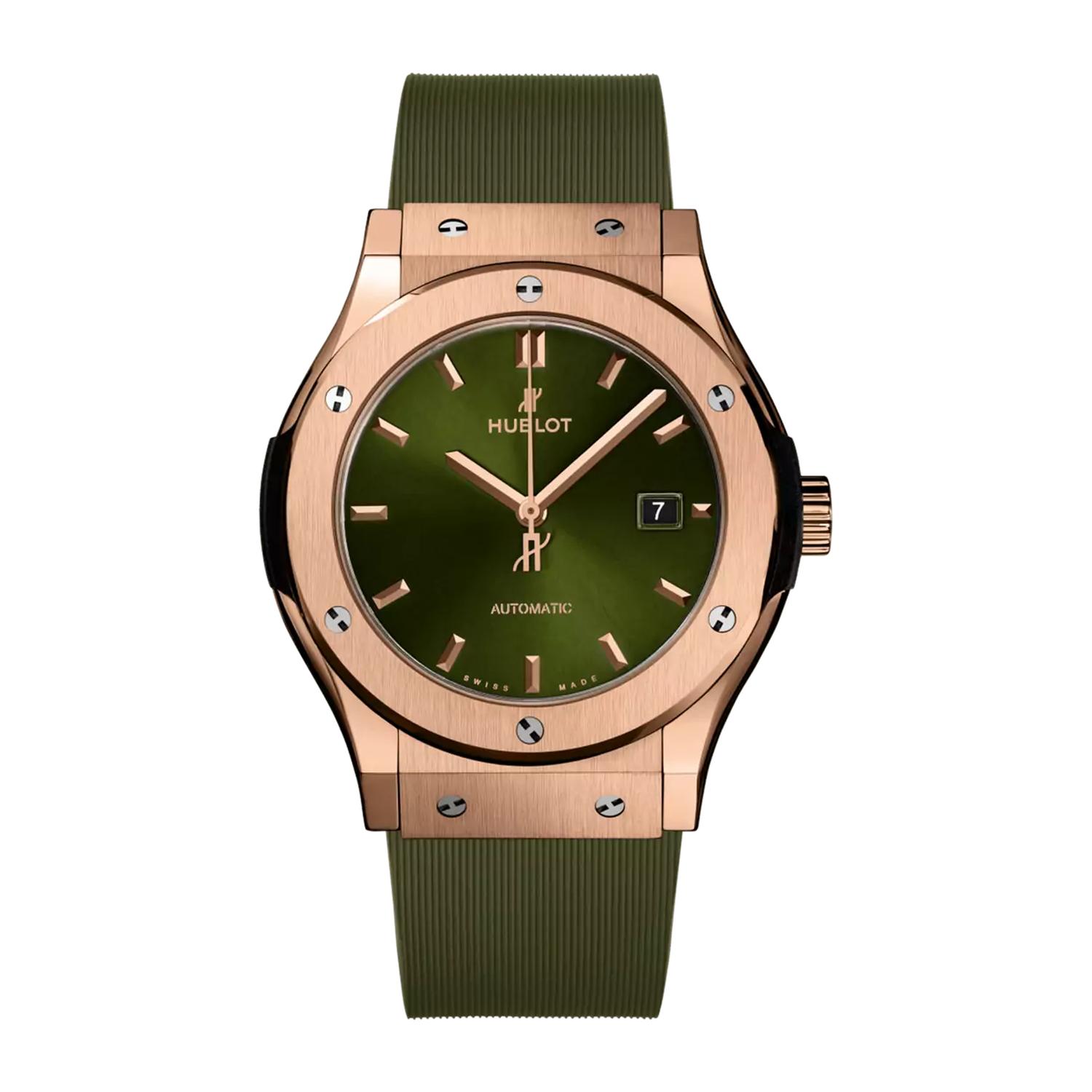 542.OX.8980.RX - HUBLOT CLASSIC FUSION KING GOLD GREEN 42 MM