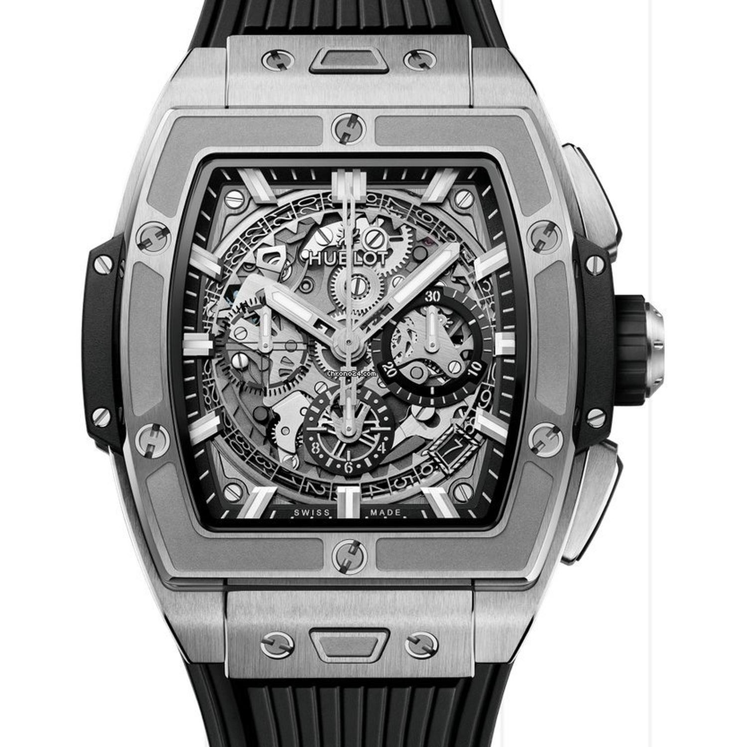 Hublot - Uomo - 642.NX.0170.RX - Hublot Spirit of Big Bang Titanium Black Skeleton Chronograph 42MM Rubber