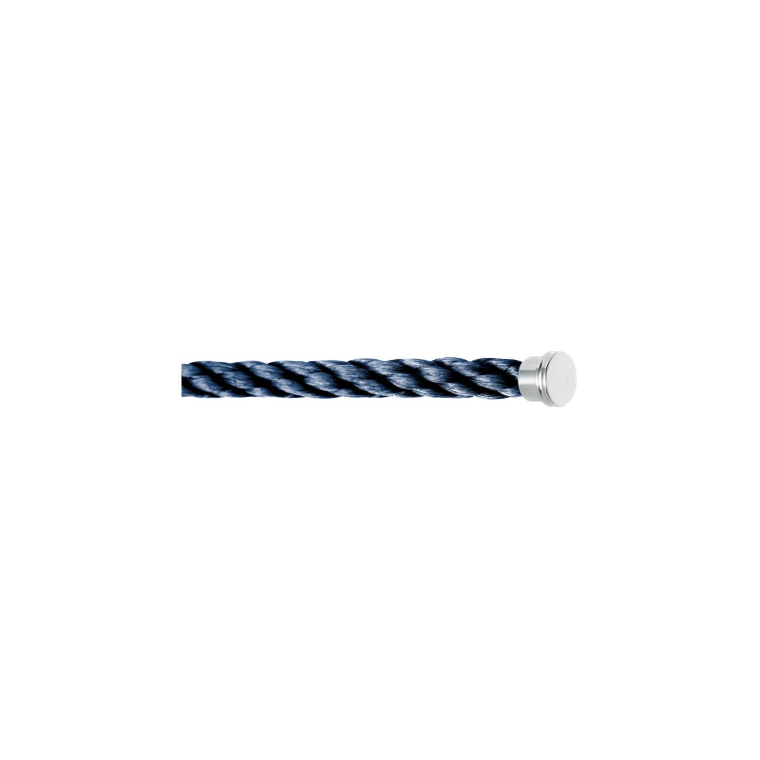 FRED - 6B0117 - CABLE IN ACCIAIO INOSSIDABILE DENIM CON ESTREMITA' IN ACCIAIO , MODELLO LARGE