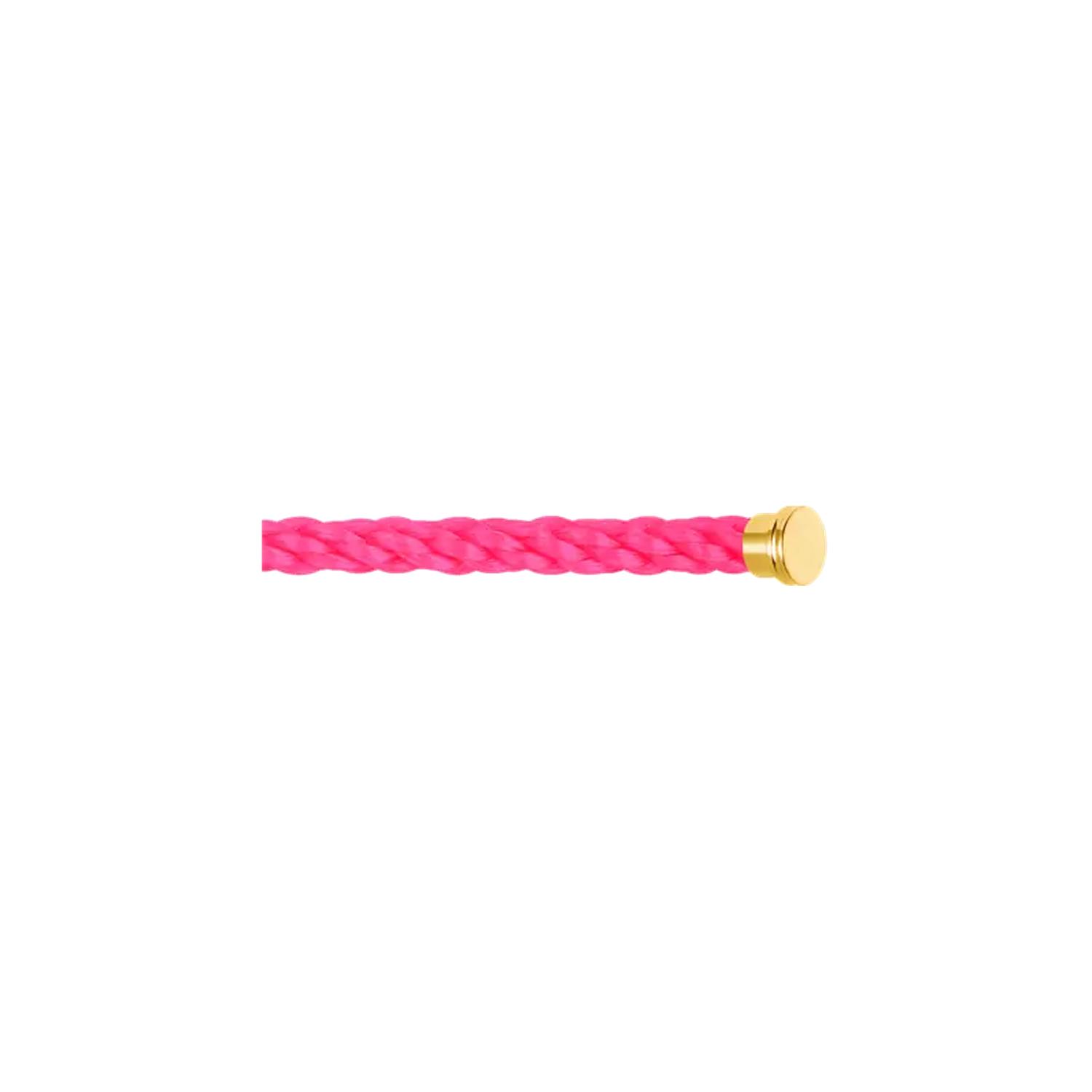 FRED - 6B0208 - CABLE ROSA NEON PER BRACCIALE MODELLO LARGE IN ORO GIALLO