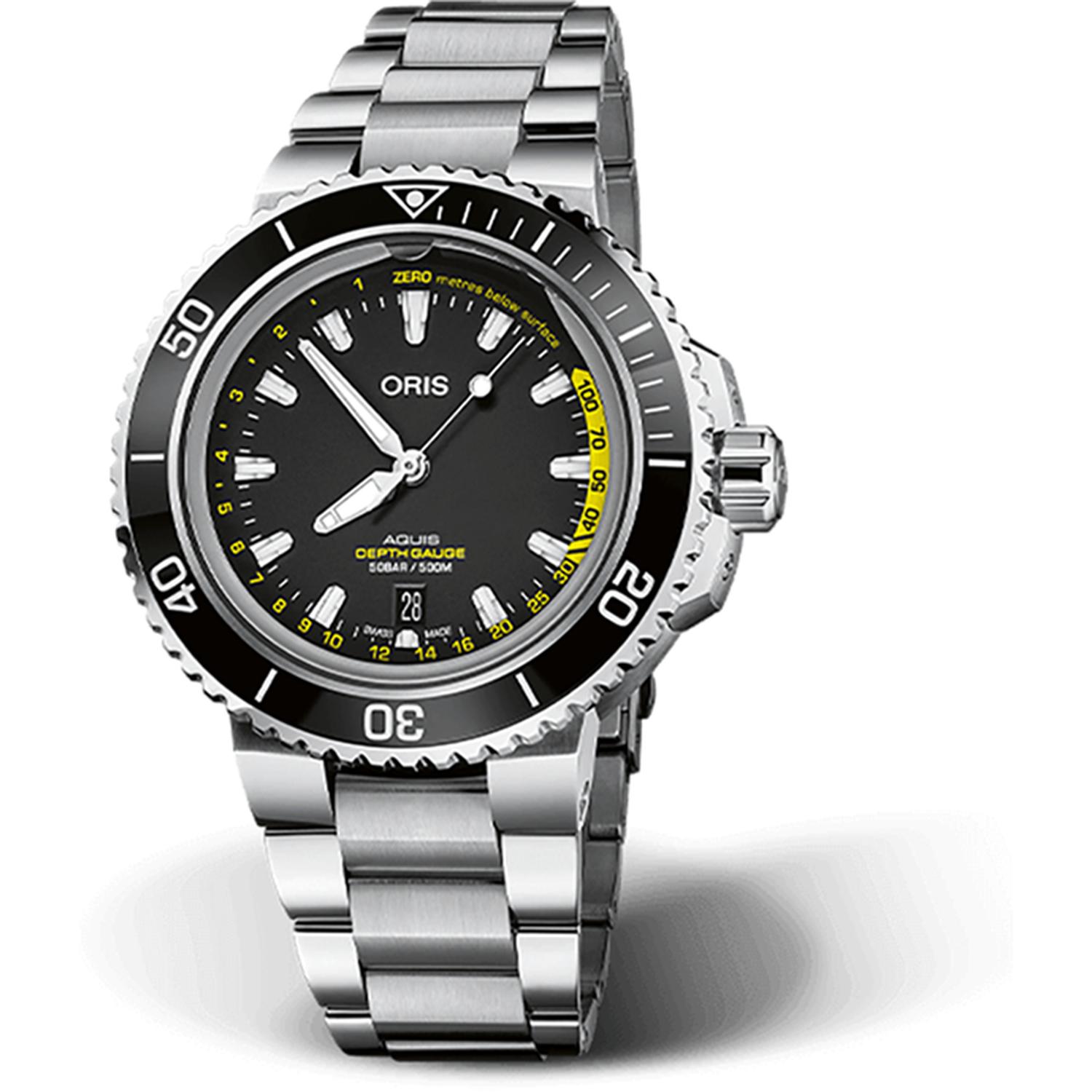 ORIS - 73377554154-SETMB - Oris Aquis Depth Gauge 43.5 mm ref. 	01 733 7755 4154-Set MB