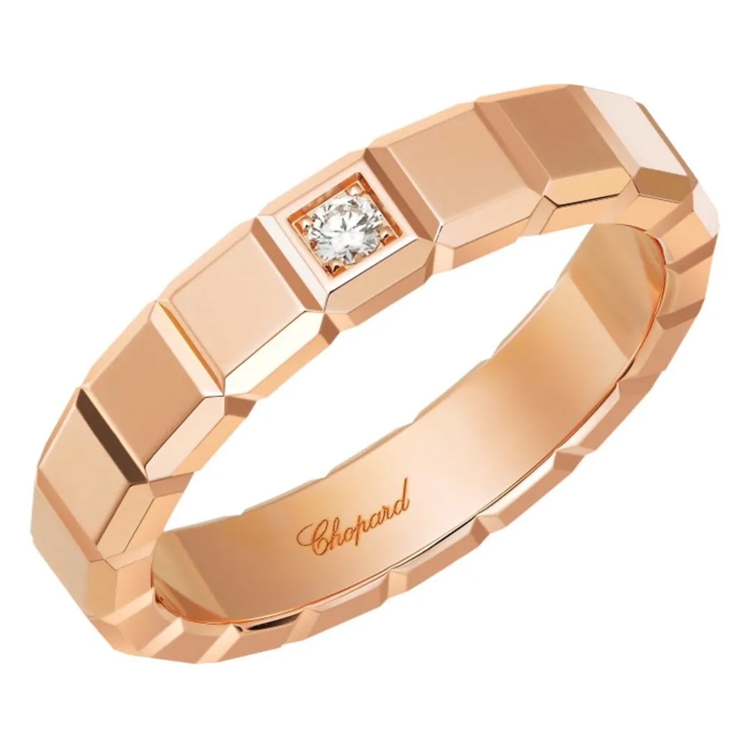 CHOPARD - 829834-5066 - Anello Chopard Ice Cube in oro rosa 18 carati con diamanti, misura media