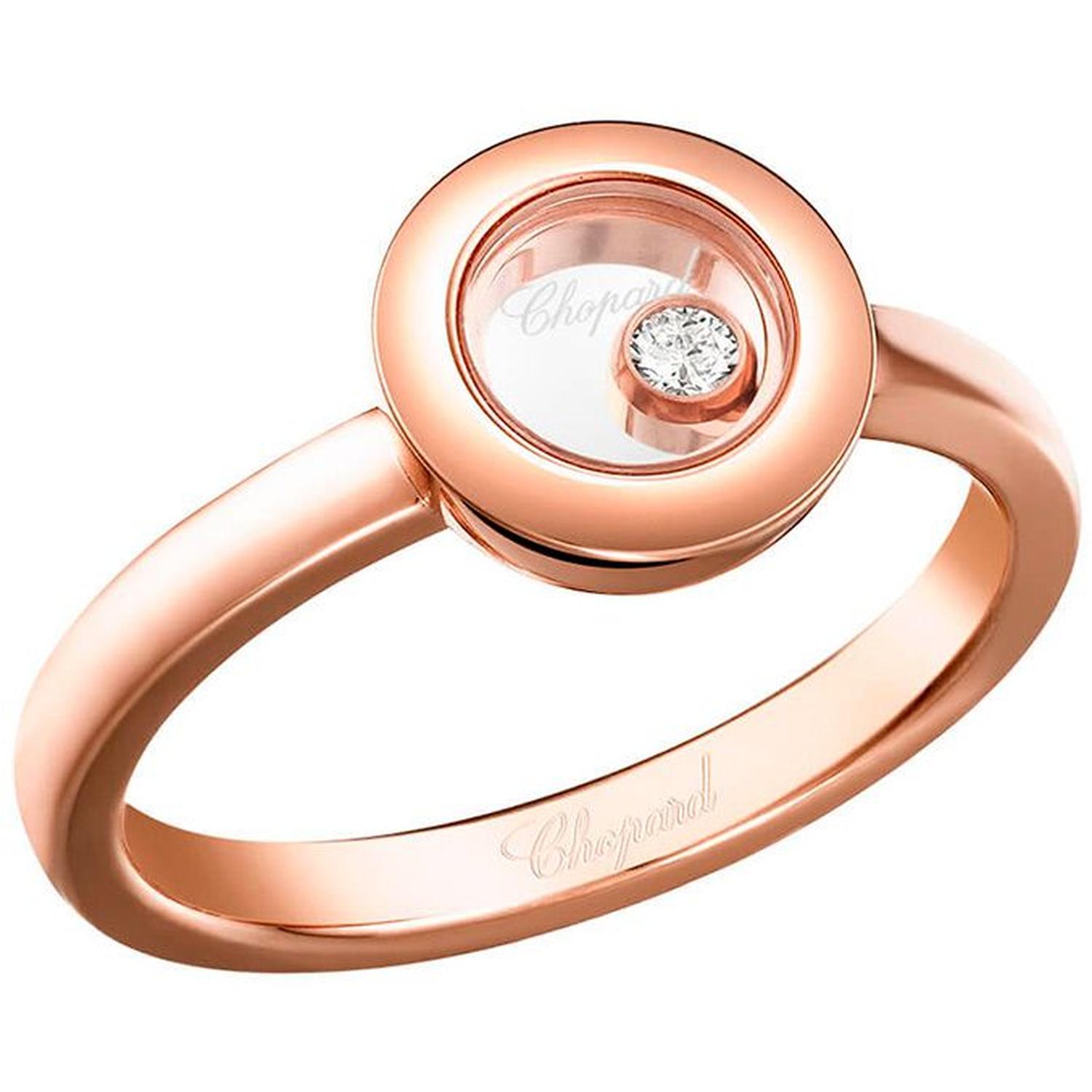 CHOPARD - Happy Diamonds Icons Rose Gold Diamond Ring 82A017-5110