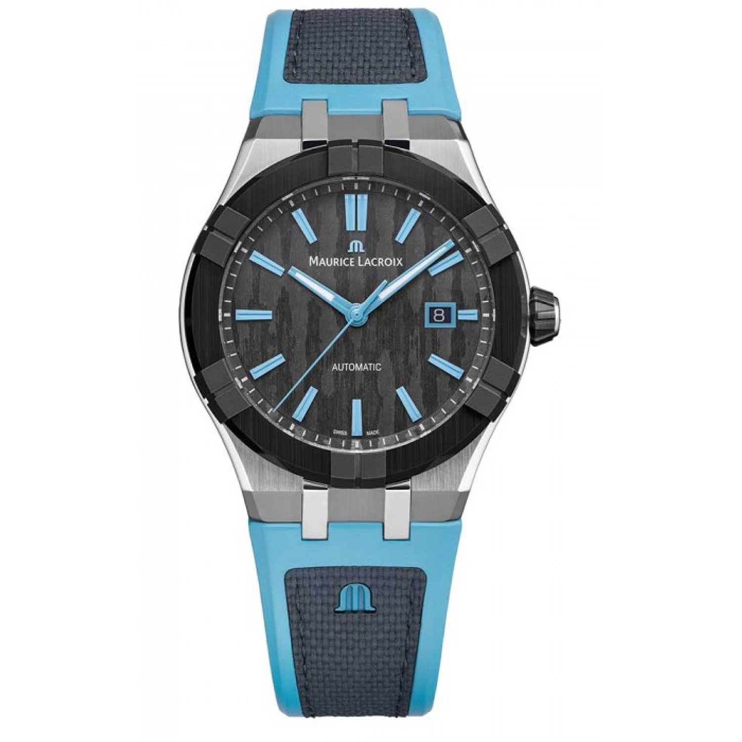 MAURICE LACROIX - AC6008-SSL40-331-4 - Maurice Lacroix AIKONIC Automatic 43 mm Black & Turquoise