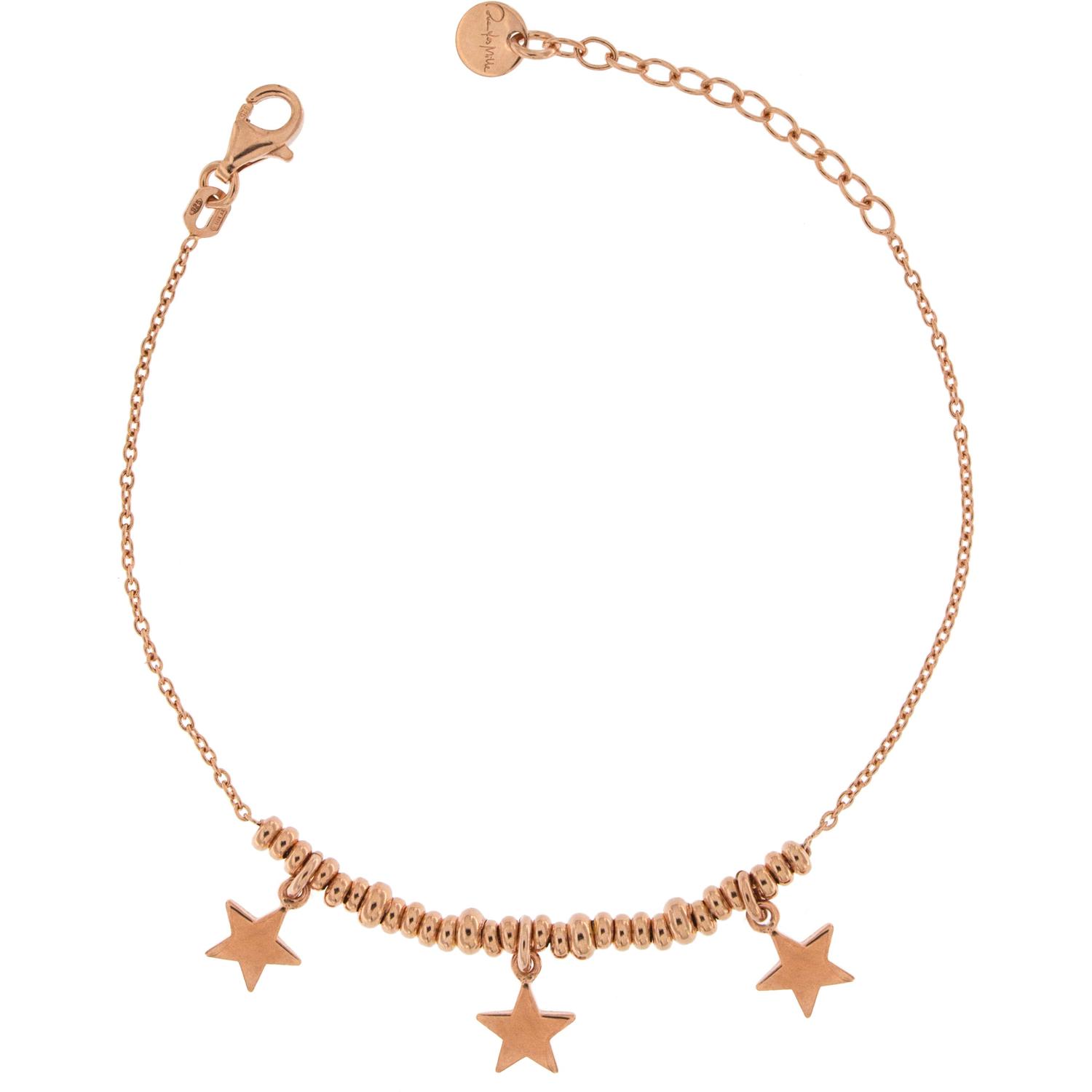 RUE DES MILLE - BR003STE - Donna - Braccialetto Micro Anelli 3 Stelle