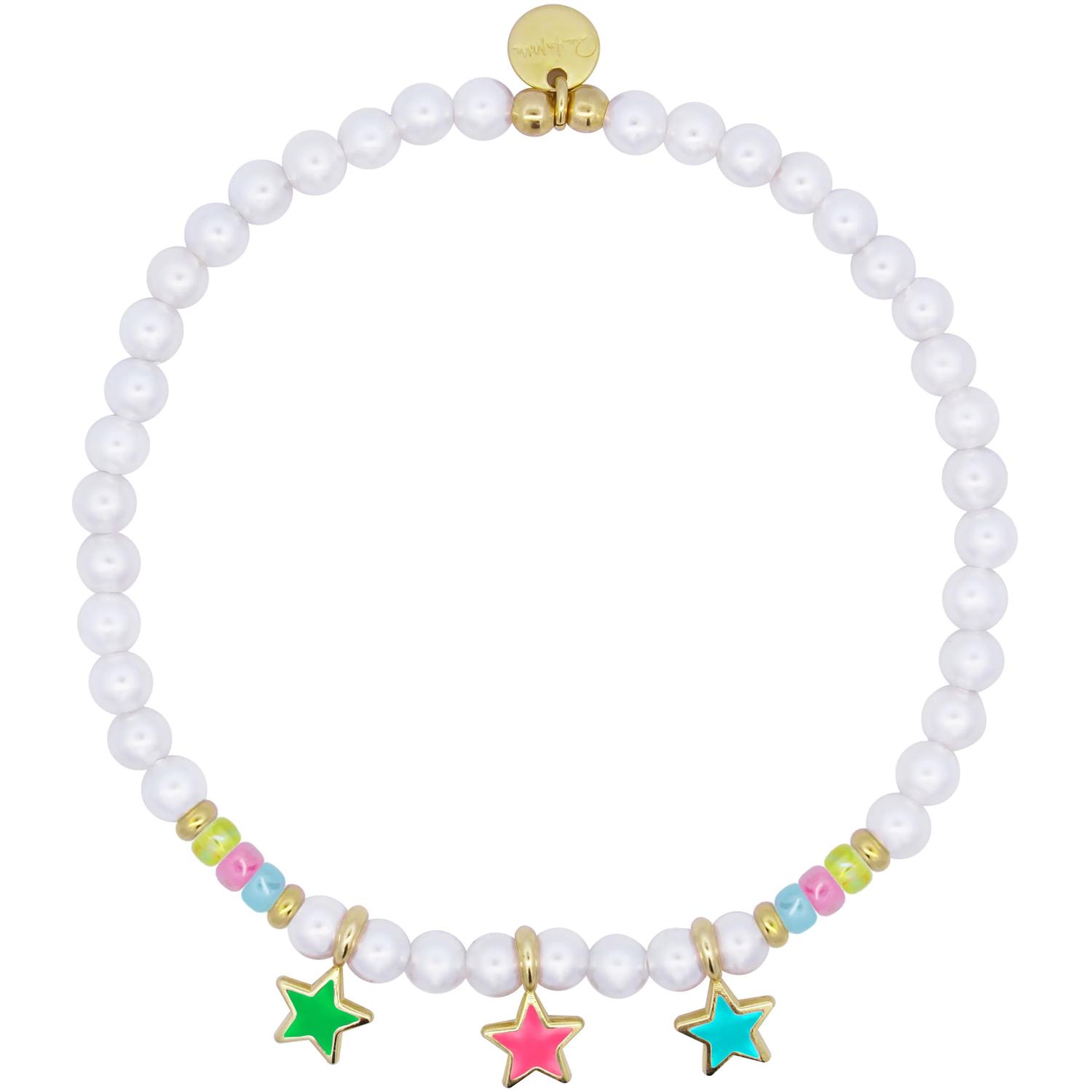 Rue Des Mille - BR0233STEAU - Bracciale perle e tre stelle smalto colorato - ColorFUN
