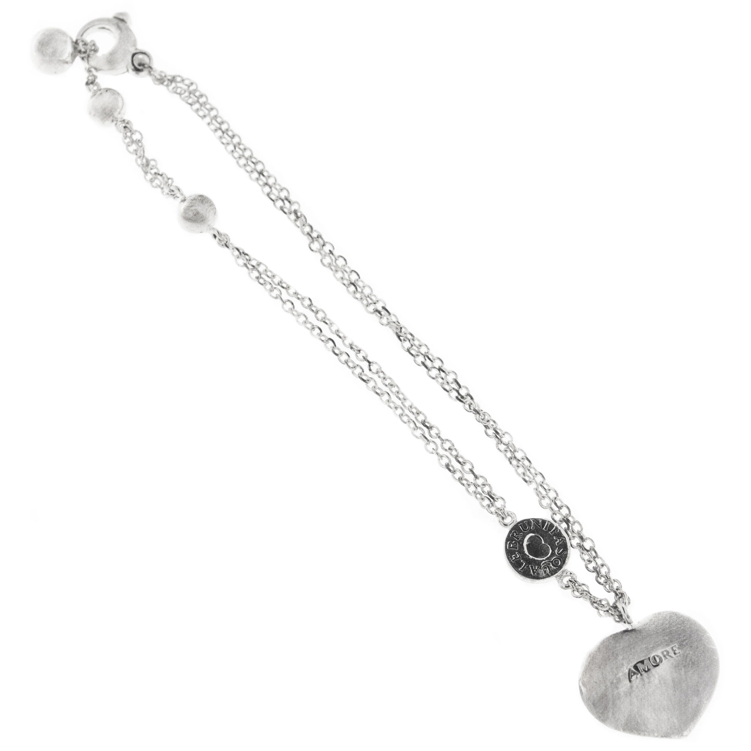 PASQUALE BRUNI - BR4 - Bracciale pendente cuore 11 cm in Argento