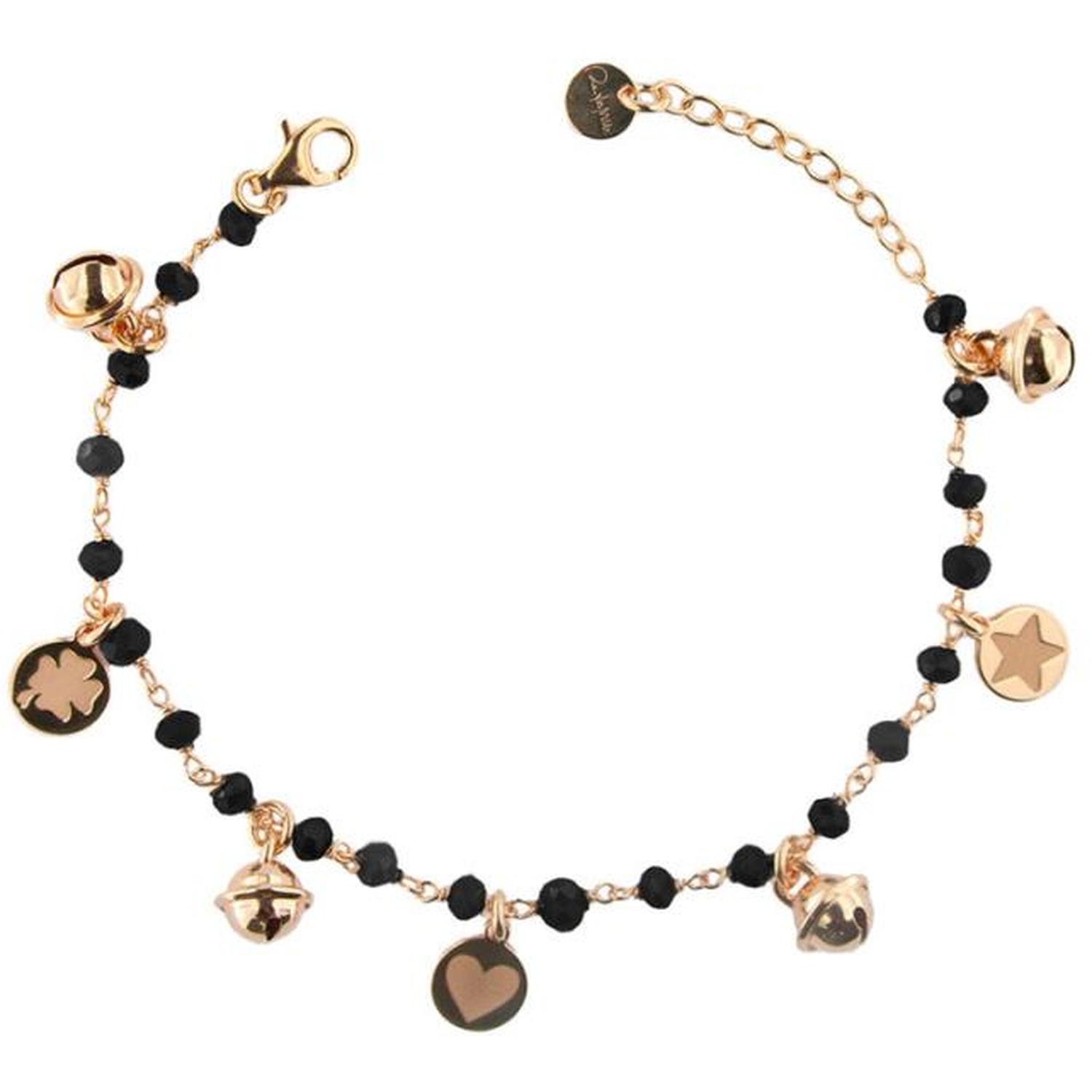 Rue Des Mille - Donna - BRGIP1V4N - Braccialetto incatenato e campanelli Nero Rue Des Mille