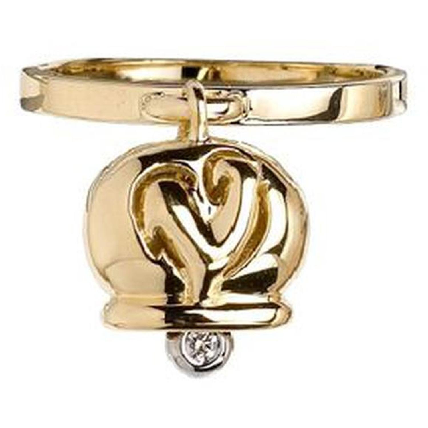 Chantecler - Donna - C.18234 - Campanelle - Anello Campanella Oro Giallo e Diamante