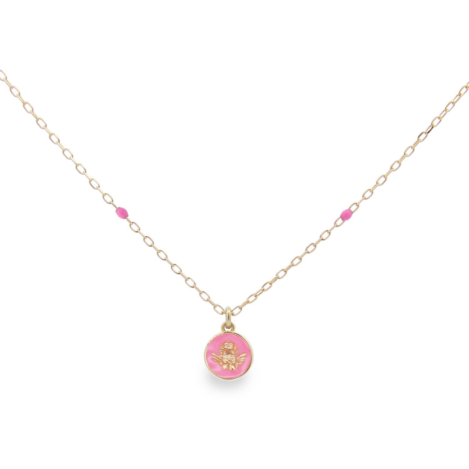 Rue Des Mille - GR016AM5 - Girocollo Angioletto smalto fucsia - Io&Ro