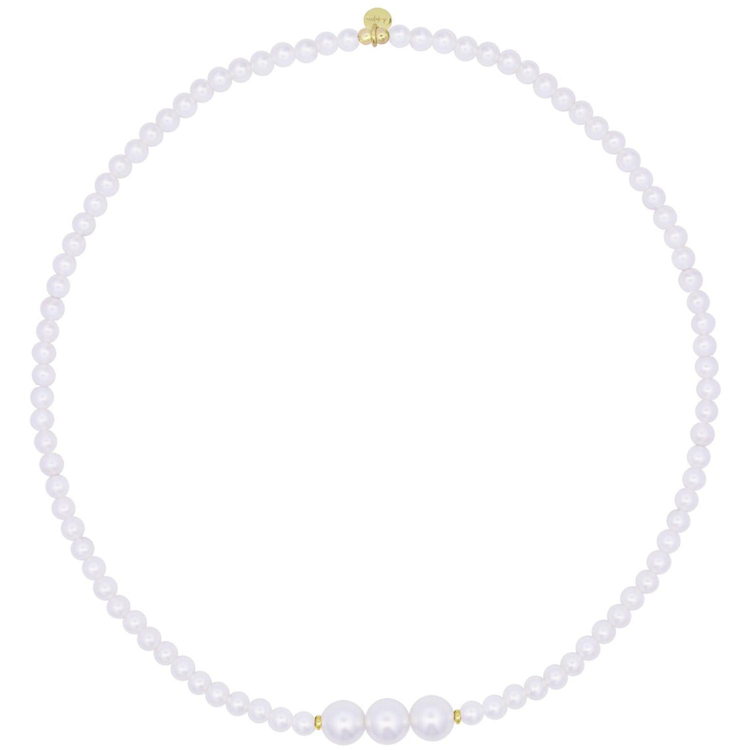 Rue Des Mille - GR019M3AU - Girocollo elastico choker 3 perle - WHITESIDE