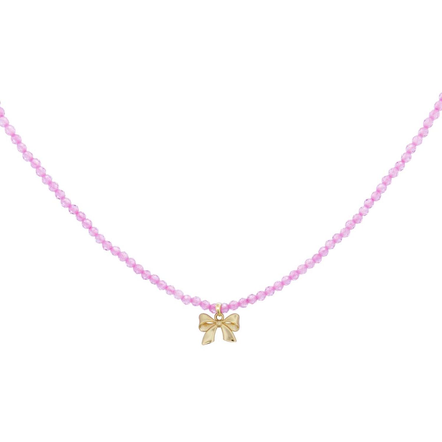 Rue Des Mille - GR022M3AU - Girocollo con fiocco e filo di zirconi - CANDY BOW