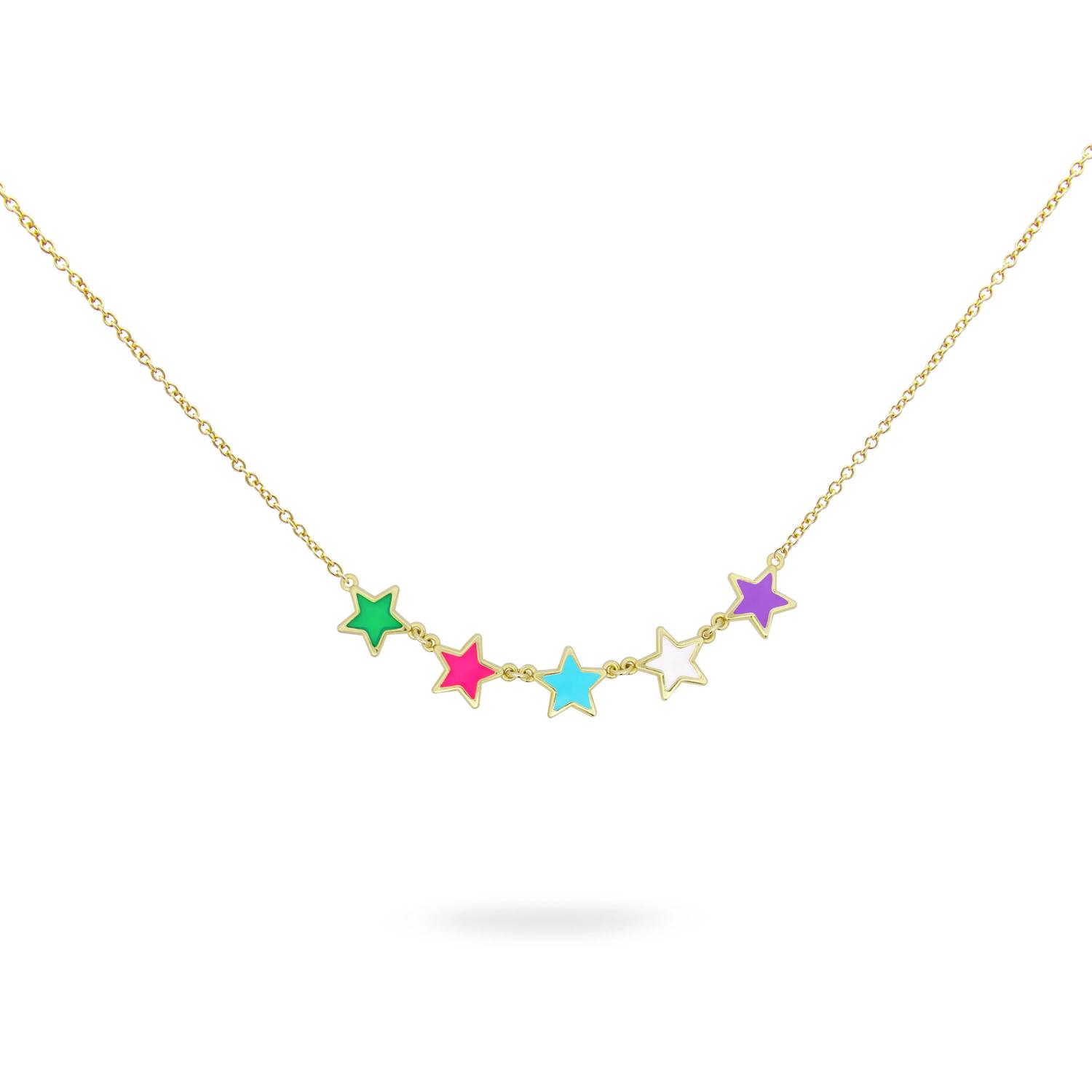 Rue Des Mille - GR023STEAU - Girocollo cinque stelle smalto colorato - ColorFUN