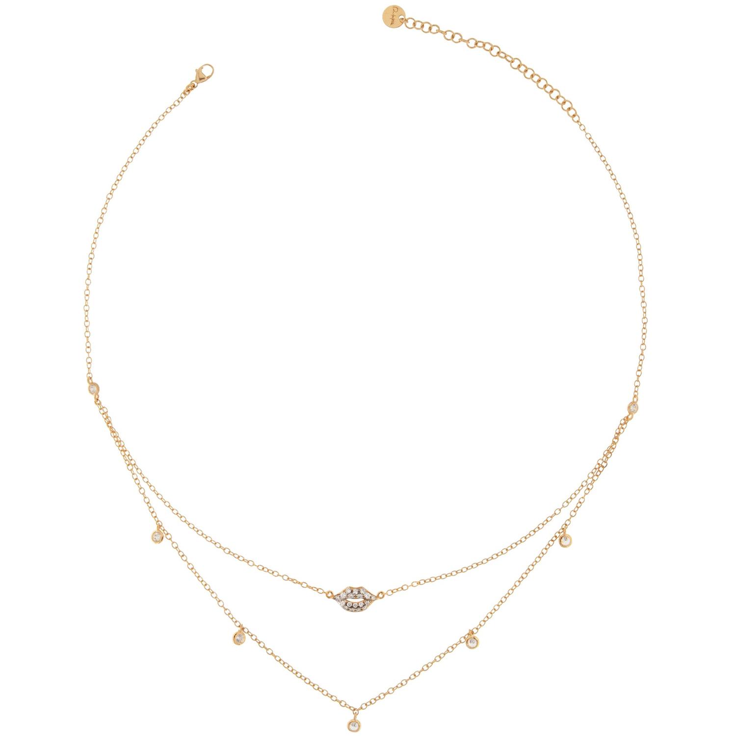 Rue Des Mille - Donna - GRZ007DOPBOC - Girocollo Doppio Filo Bocca Zirconi