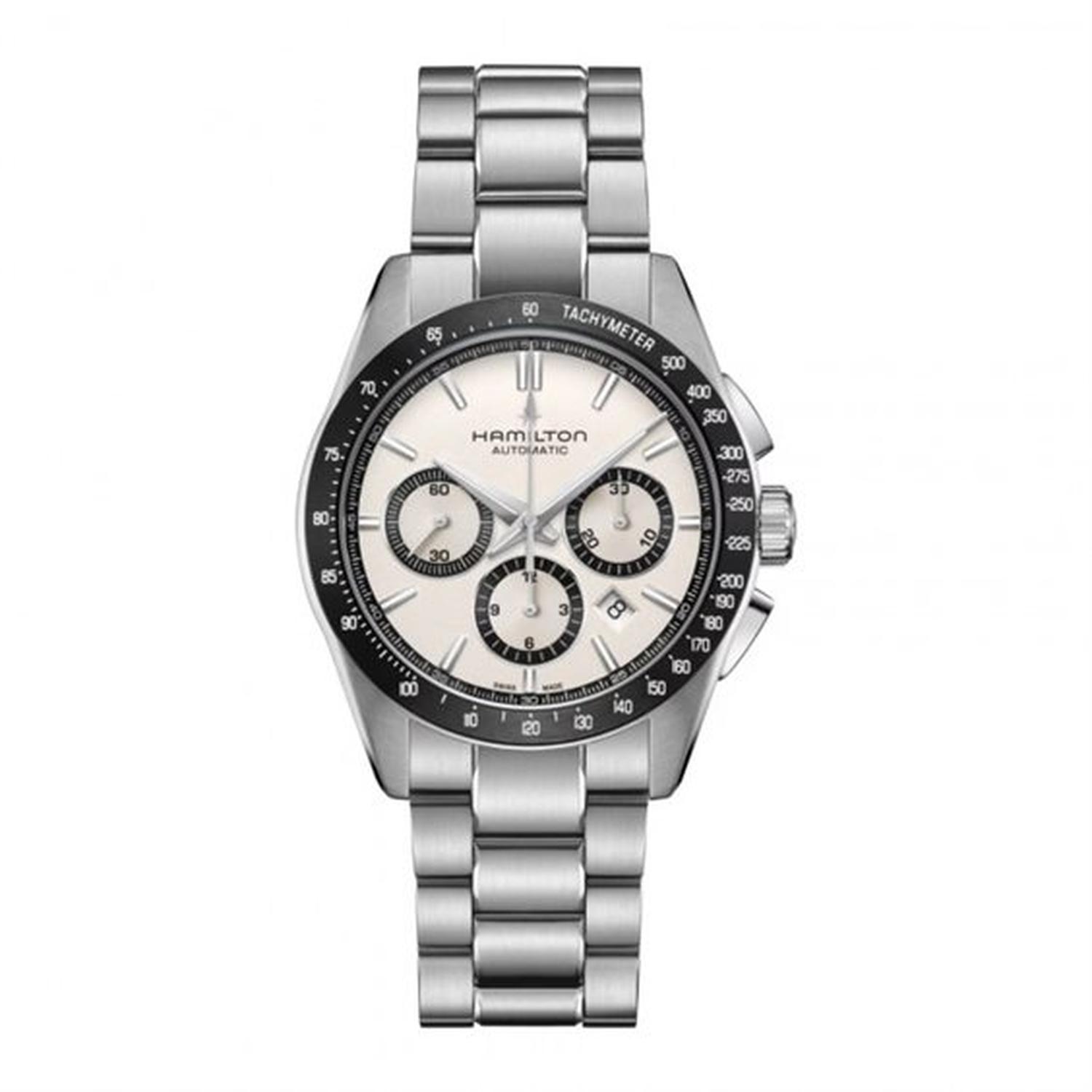 HAMILTON - H36606110 - Orologio Hamilton Uomo Jazzmaster Performer Auto Chrono in Acciaio H36606110