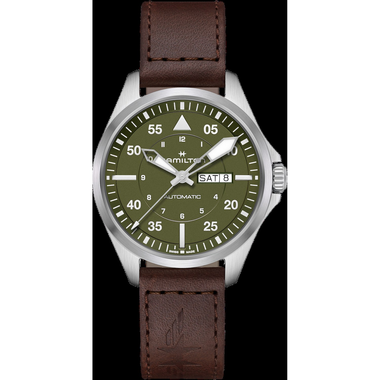 HAMILTON - H64635560 - Orologio solo tempo uomokhaki aviation