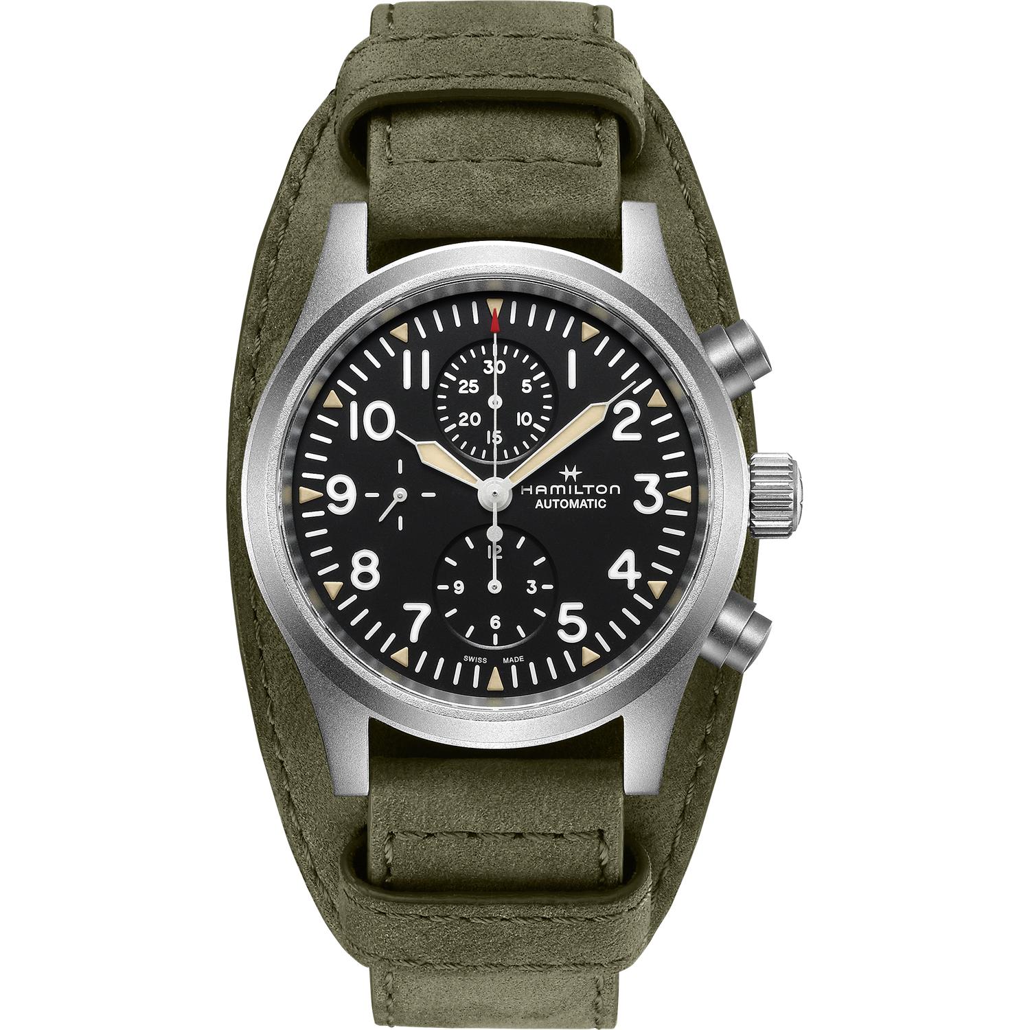 Hamilton - H71706830 - Khaki Field Auto Chrono Carica automatica | 44mm | H71706830