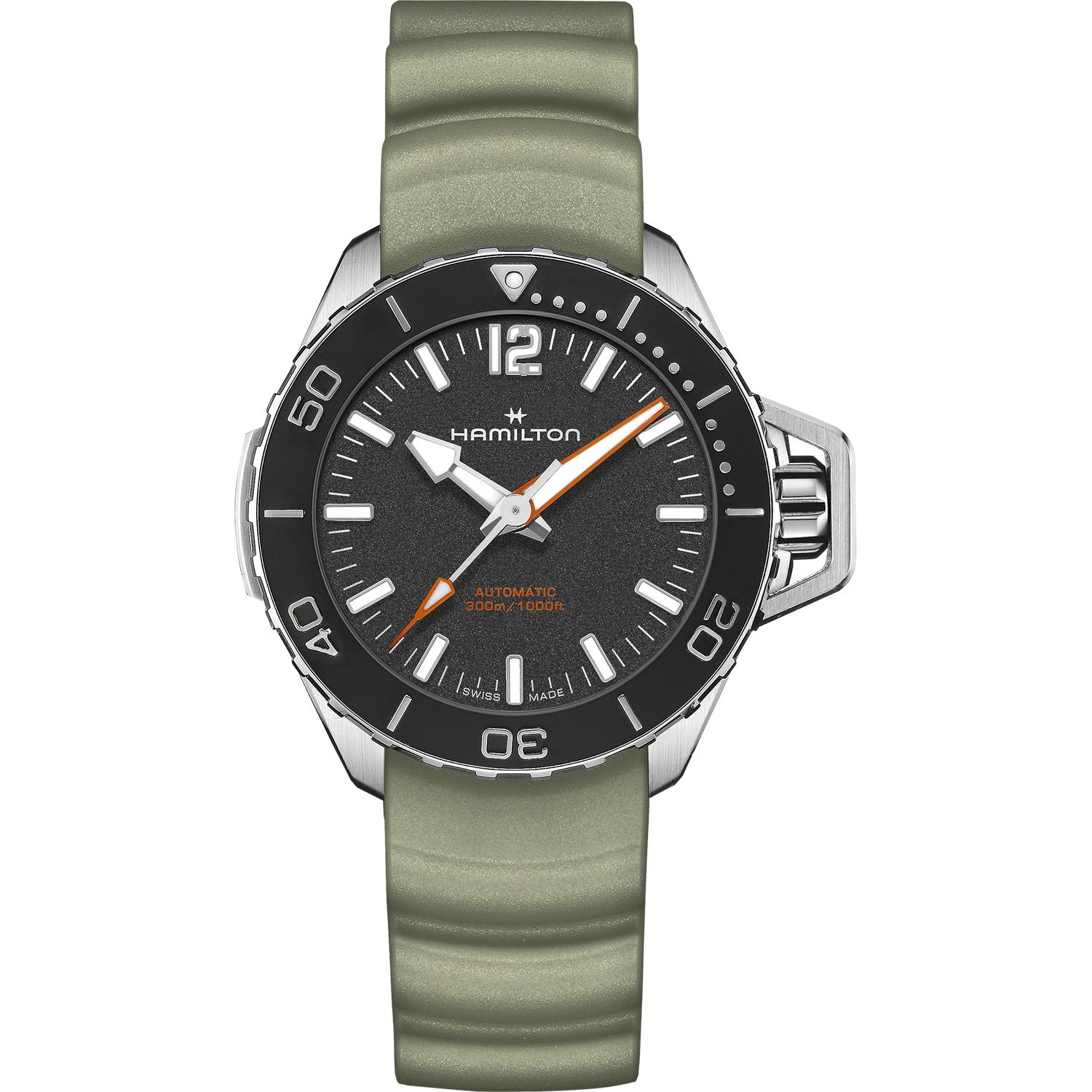 Hamilton - H77455331 - Khaki Navy Frogman Auto