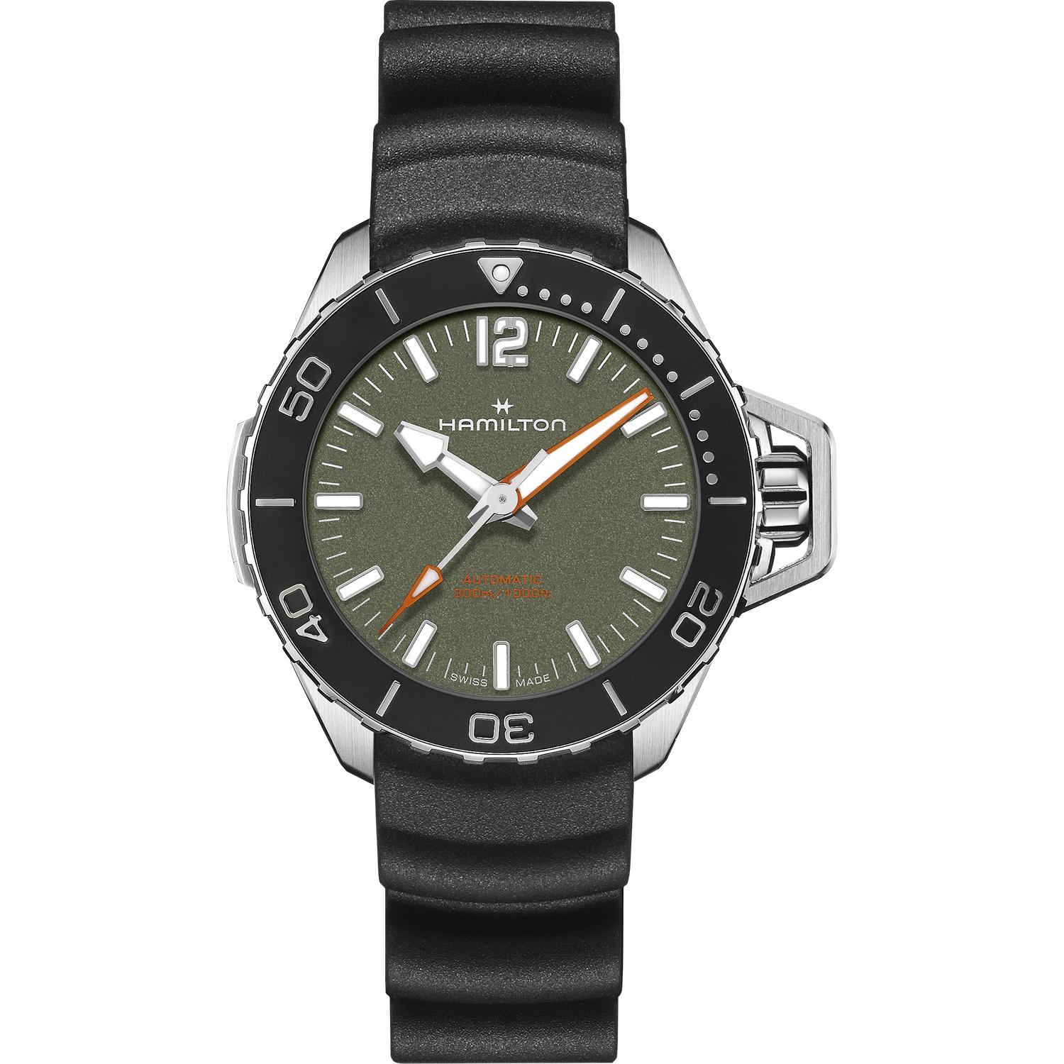 Hamilton - H77455360 - Khaki Navy Frogman Auto Carica automatica | 41mm | H77455360