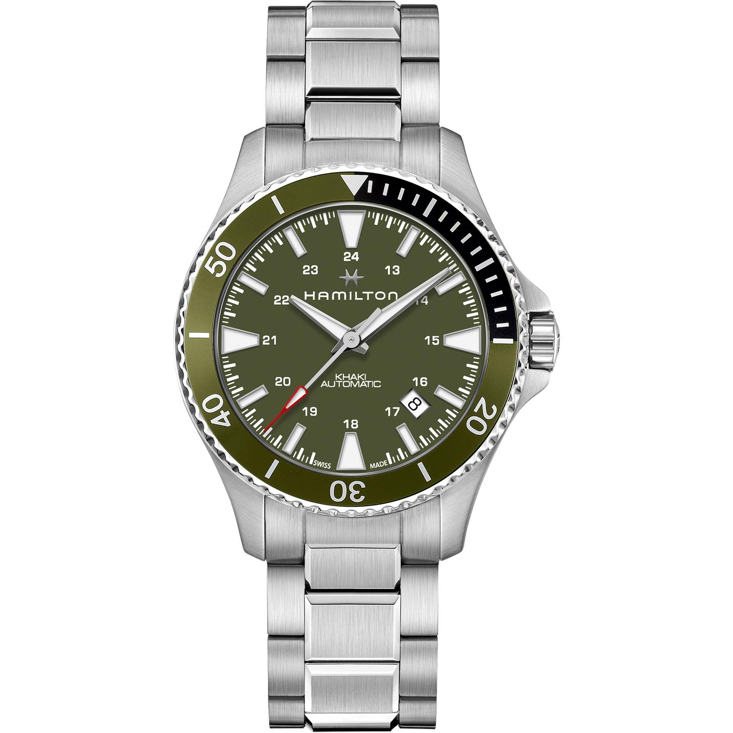 Hamilton - H82375161 - Khaki Navy Scuba Auto Carica automatica | 40mm | H82375161