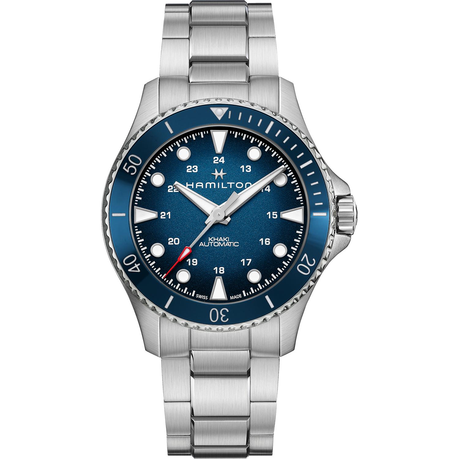 Hamilton - H82505140 - Khaki Navy Scuba Auto Carica automatica | 43mm | H82505140