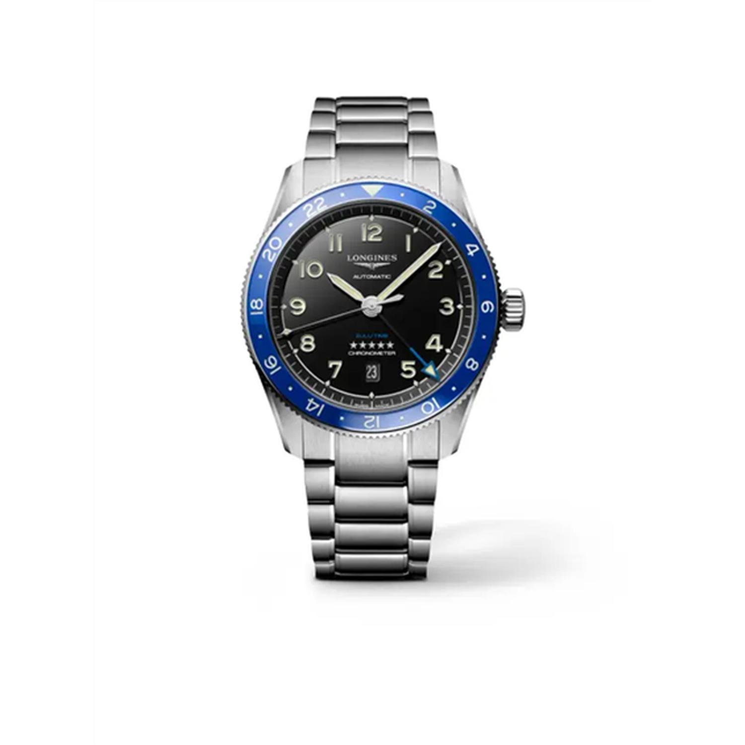 LONGINES - L3.812.4.59.6 - Orologio Uomo Spirit Zulu Time in Acciaio