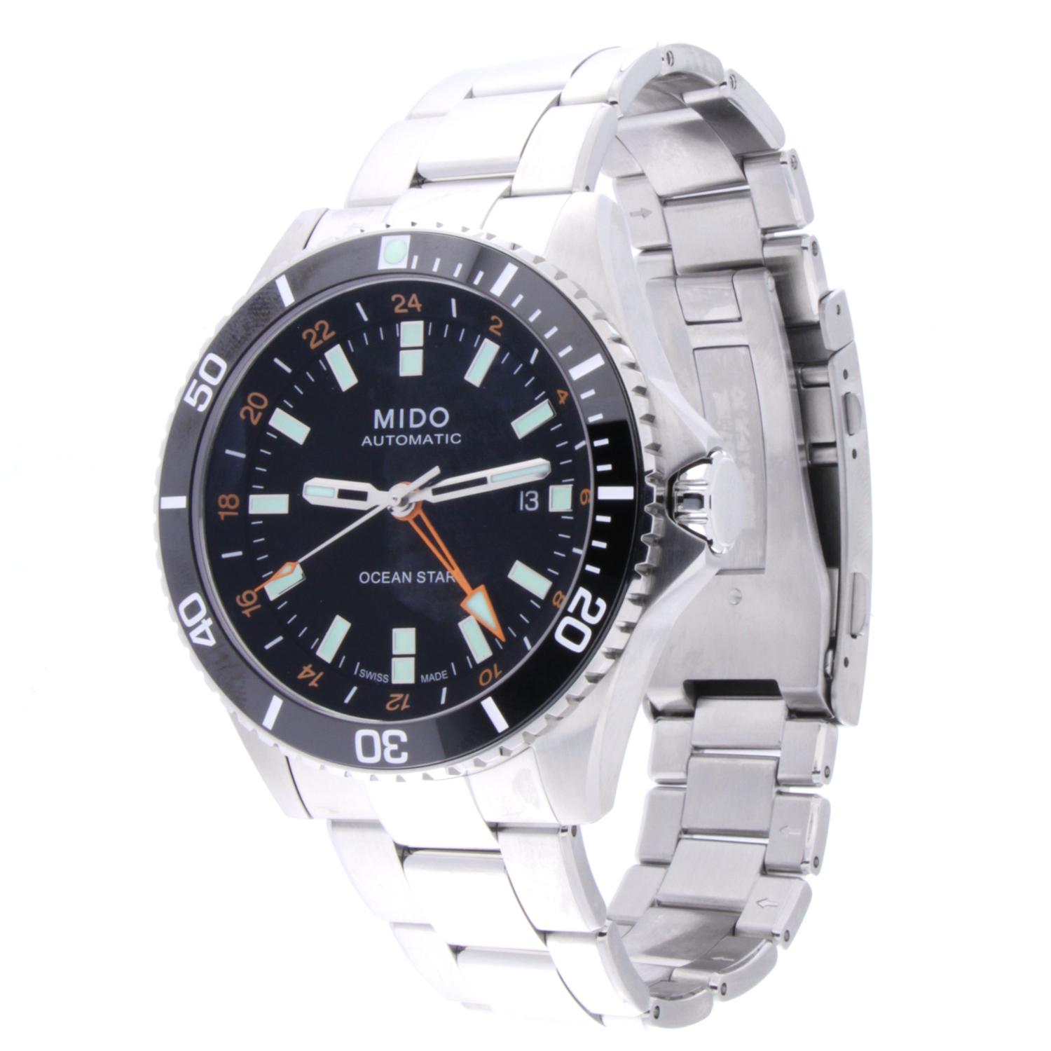 MIDO - M026.629.11.051.01 - Uomo - Ocean Star Captain Gmt 44mm Black Dial Ceramic Bezel Steel Bracelet