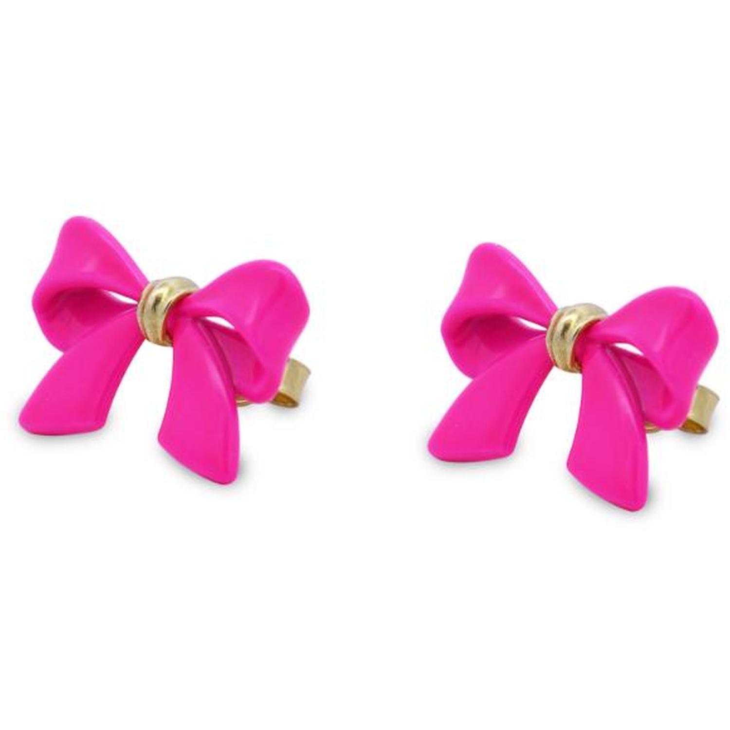 RUE DES MILLE - OR022M3VAU - Orecchini lobo fiocco vernice grande - CANDY BOW