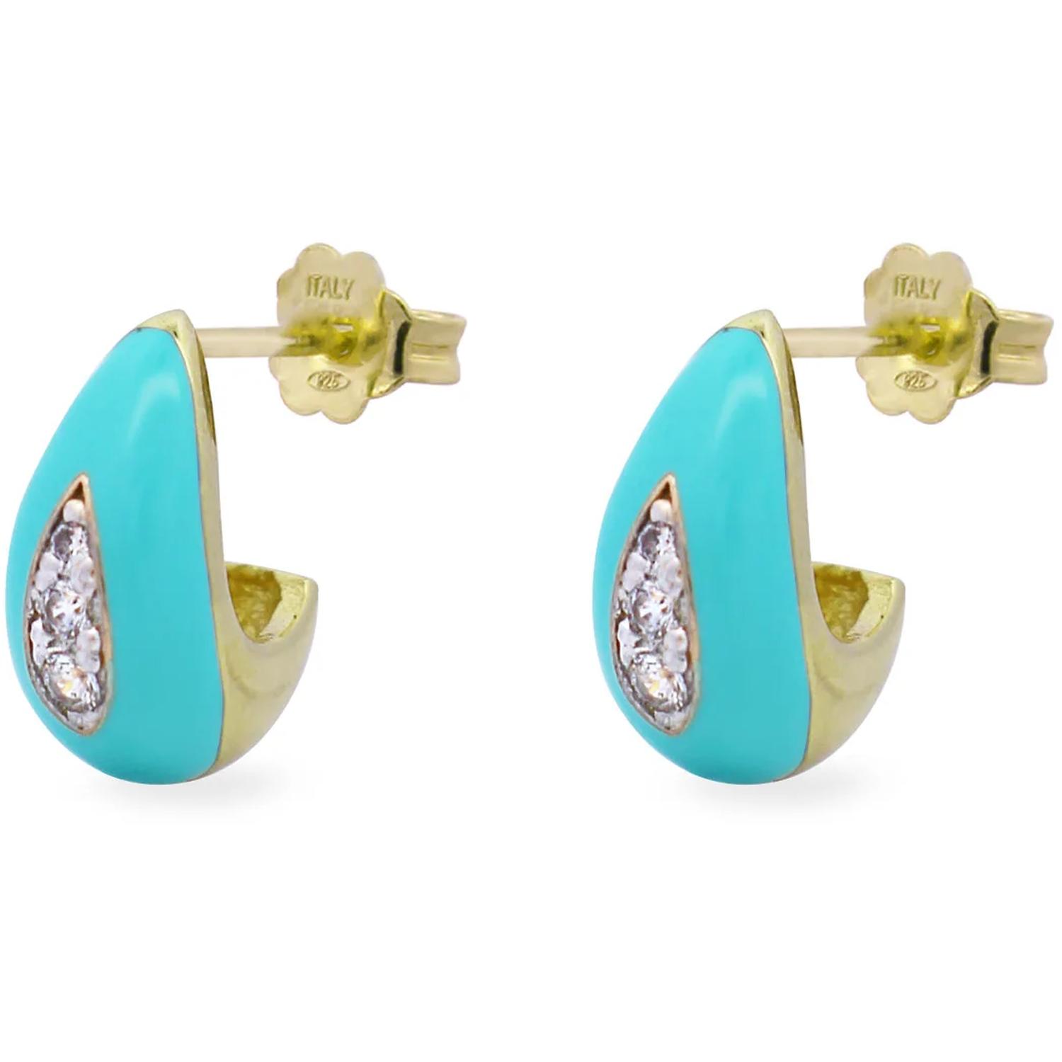 Rue Des Mille - OR023GOCTUAU - Orecchini goccia color smalto - ColorFUN