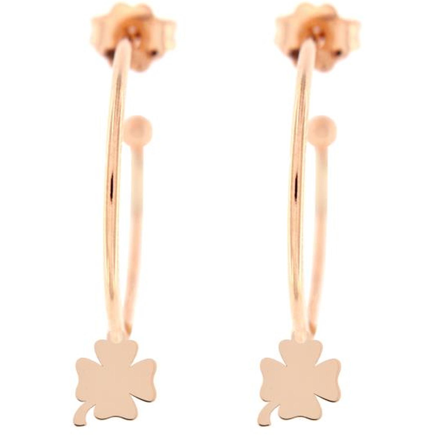 Rue Des Mille - ORD1QUAD - Orecchini Rue des Mille Cerchio con Quadrifoglio