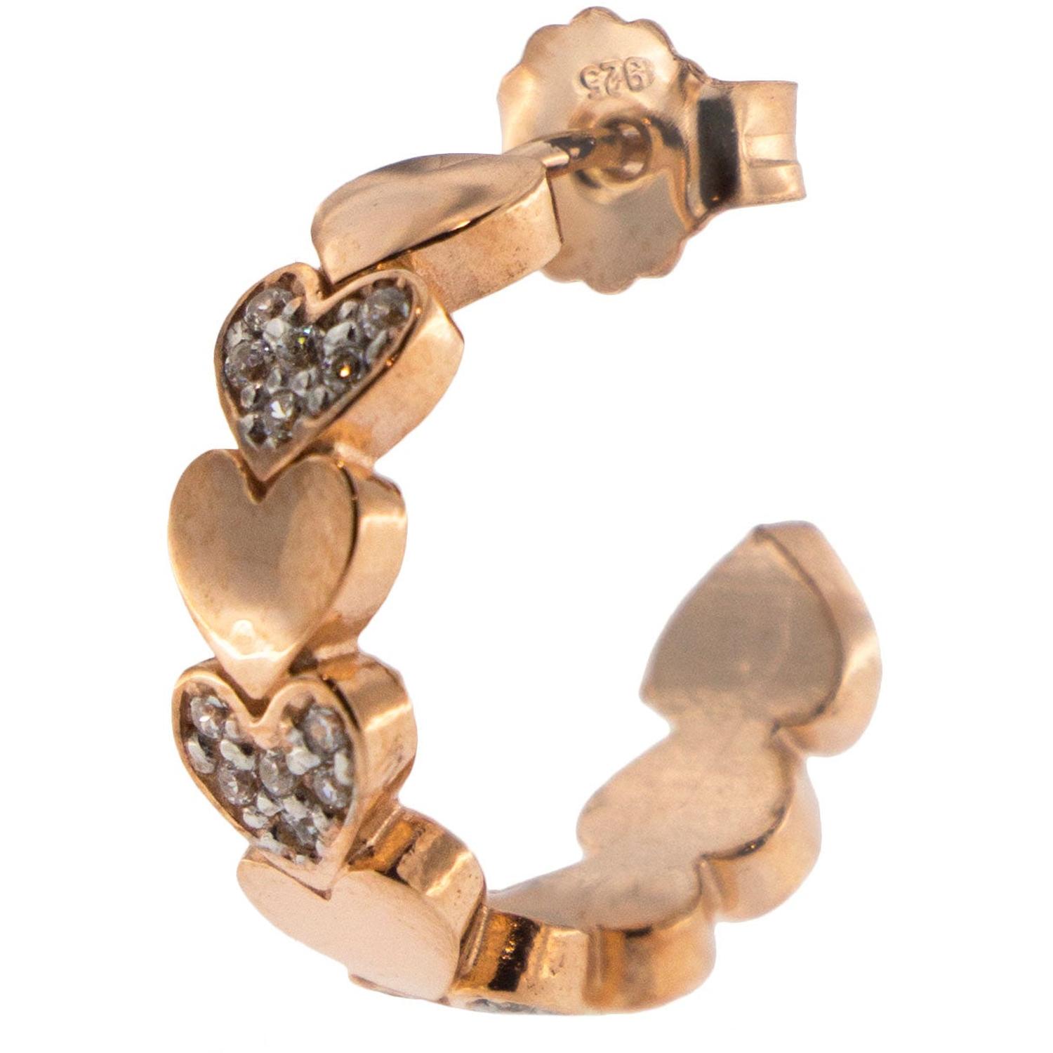 Rue Des Mille - Donna - ORZ006D2CUO - Mono Orecchino Cerchio Cuori Alternati Diametro 2