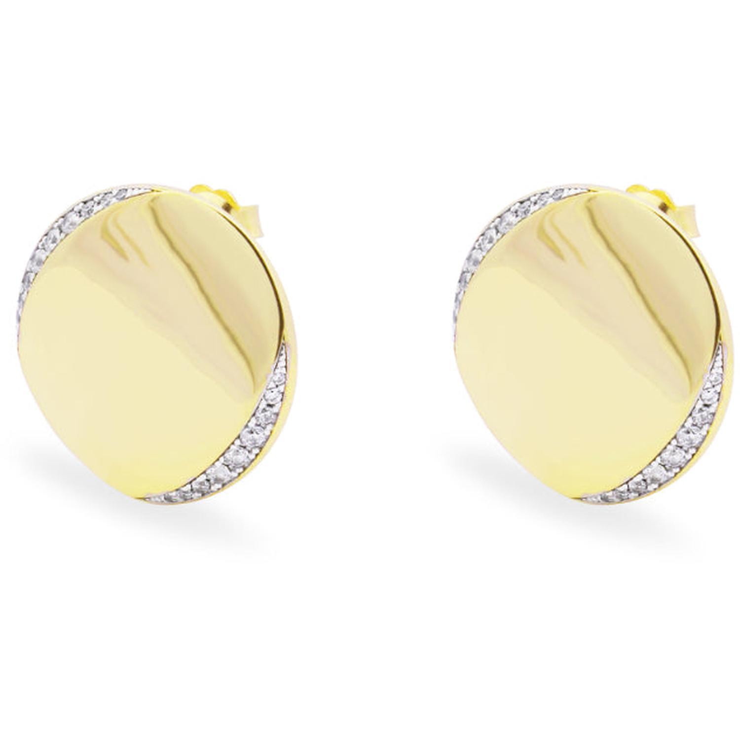 Rue Des Mille - ORZ018LUXAU - Orecchini Luxury BIG CIRCLE lisci e pavè di zirconi - STARDUST TEN