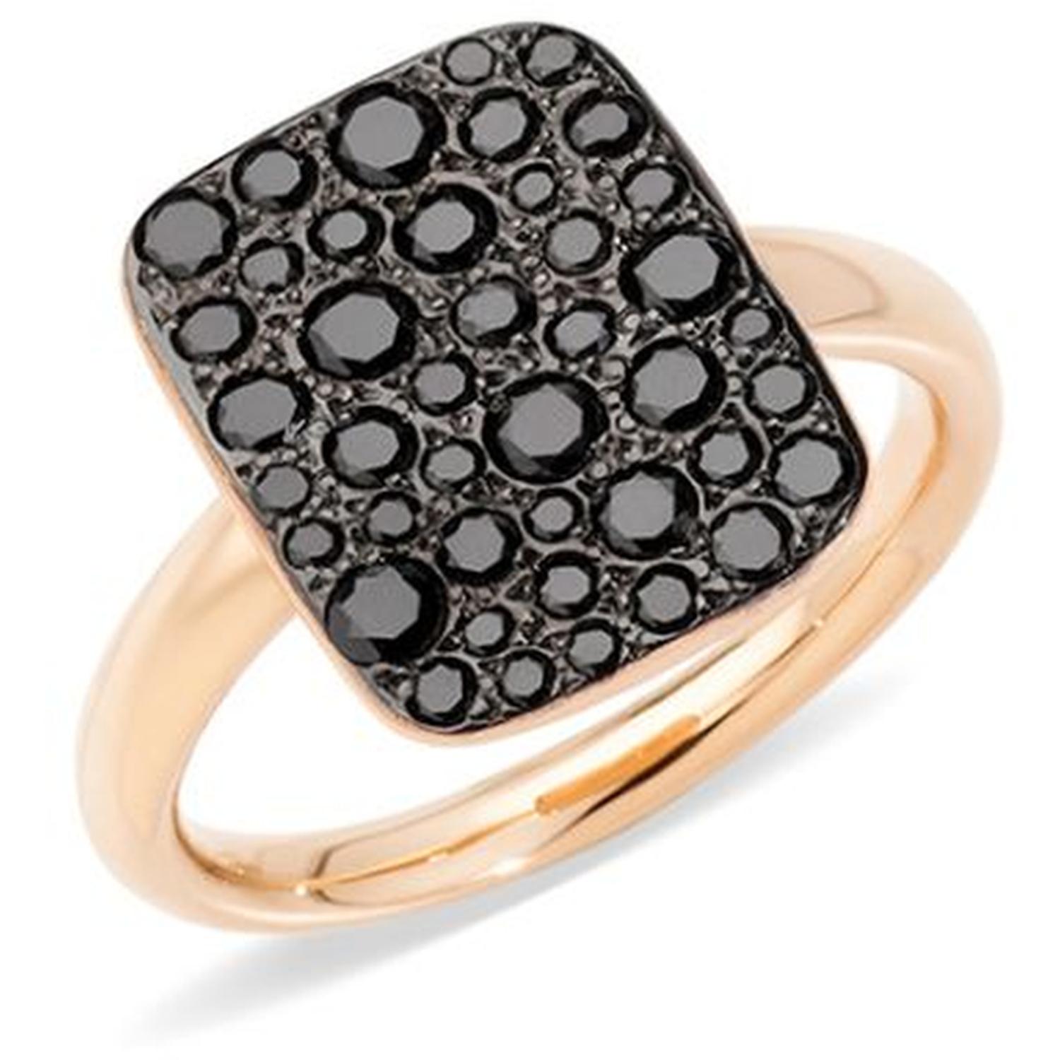 Pomellato - Donna - PAB9031O7000DBK00 - Anello Sabbia Rettangolare Black diamante