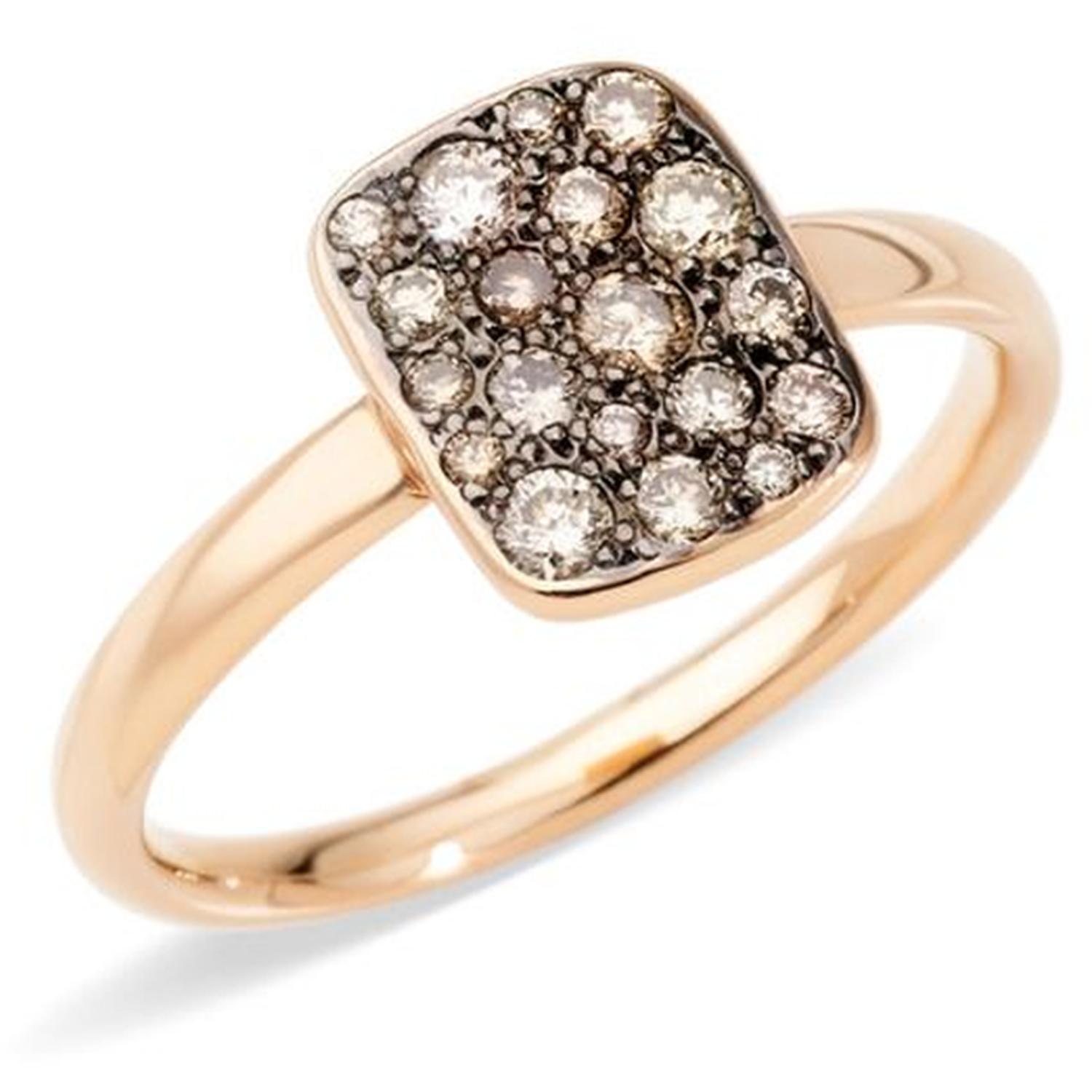 POMELLATO - PAB9032_O7000 - Donna - DBR00 - Anello Sabbia Rettangolare Brown