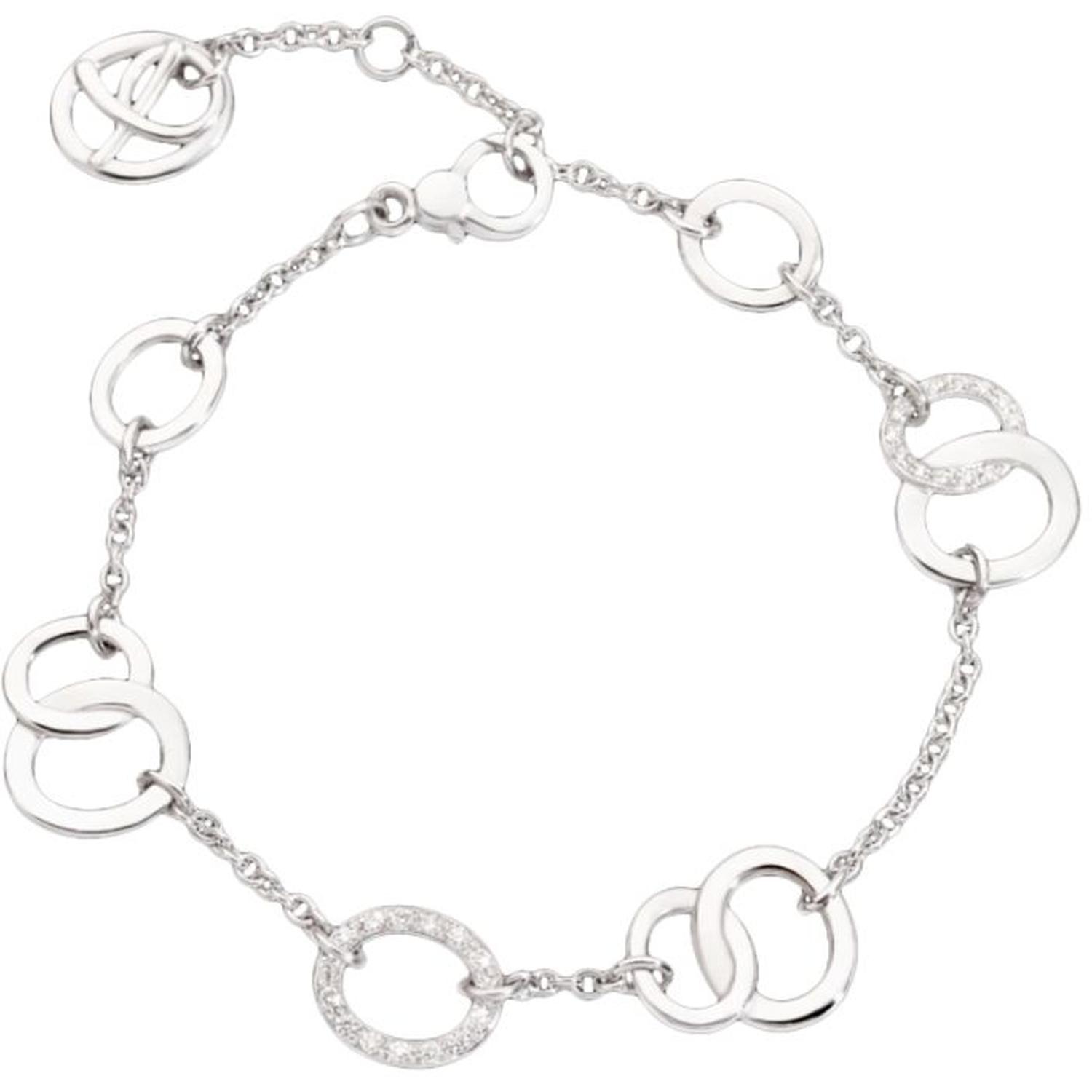 POMELLATO - BRACCIALE BRERA IN ORO BIANCO RODIATO E DIAMANTI - PBB9103O2WHRDB000