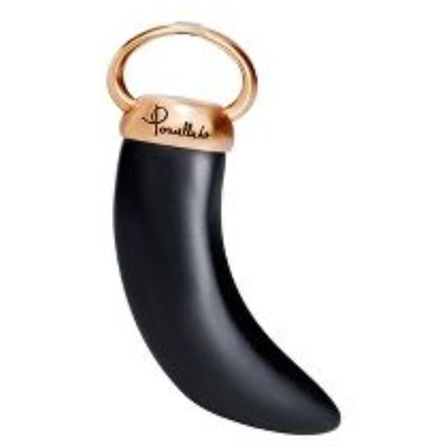 POMELLATO - CIONDOLO SENZA CATENA VICTORIA IN ORO ROSA MATT CON JET - PMA6050O700W000OU