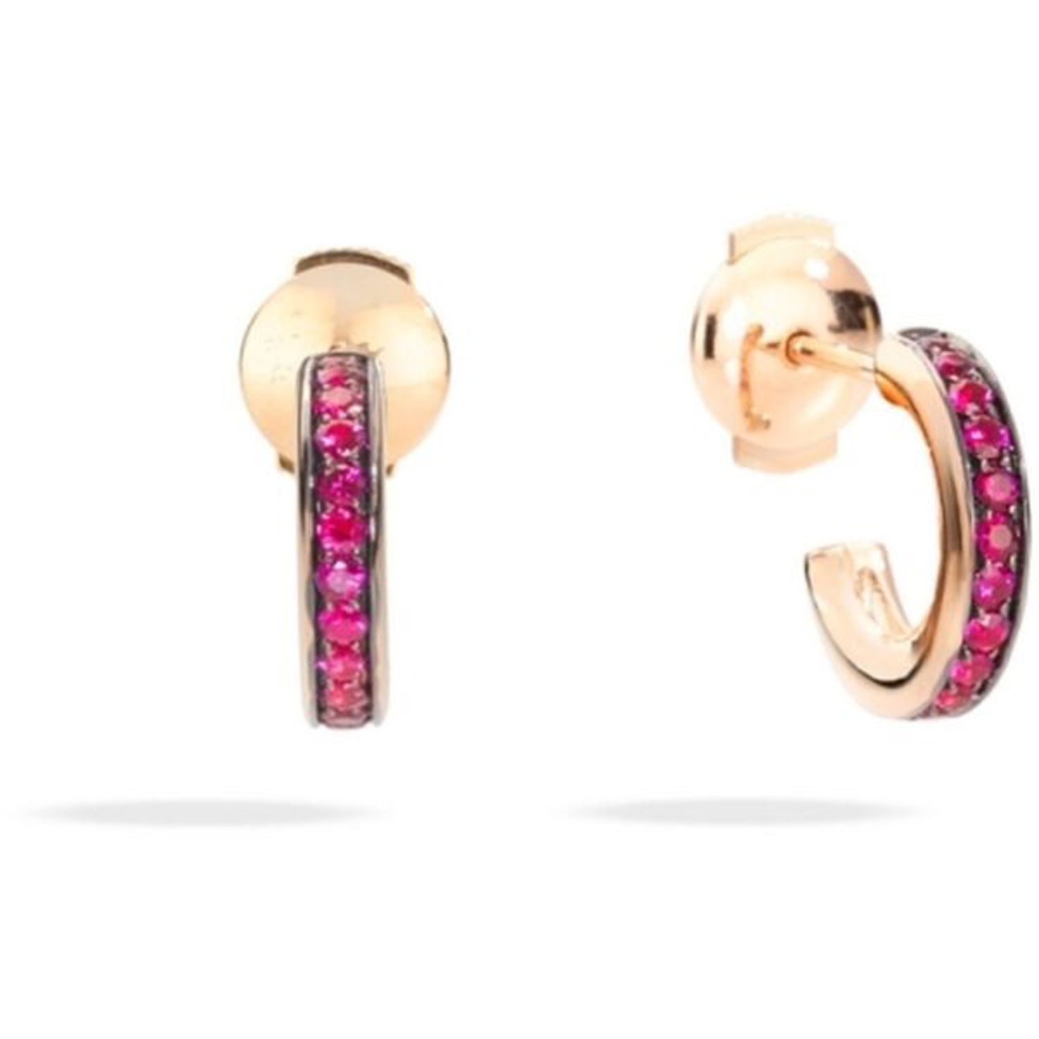 POMELLATO - POB8110_O7BRK - Orecchini fila singola iconica in oro e rubini