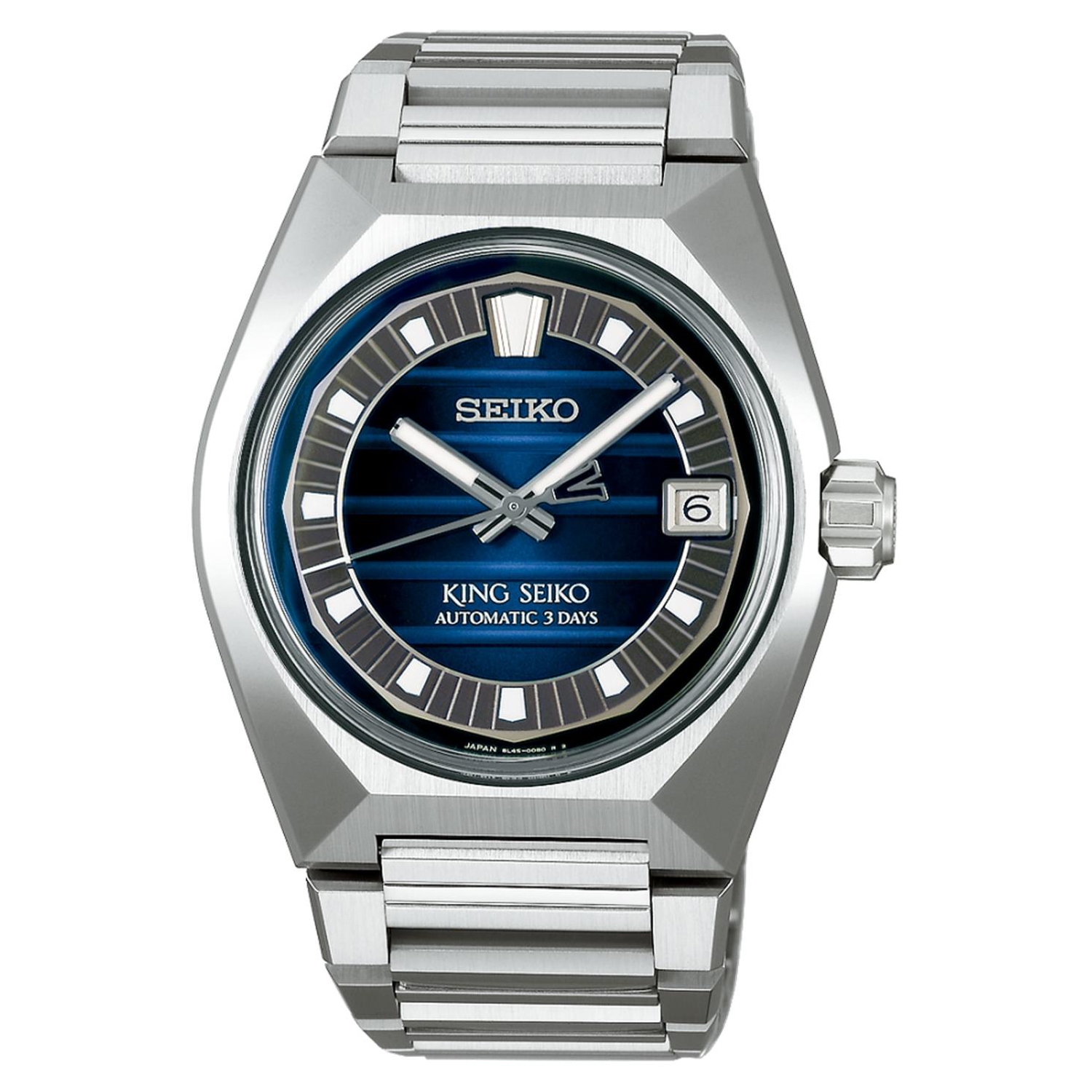 Seiko - SLA085J1 - Orologio KING SEIKO Automatico 3 sfere data
