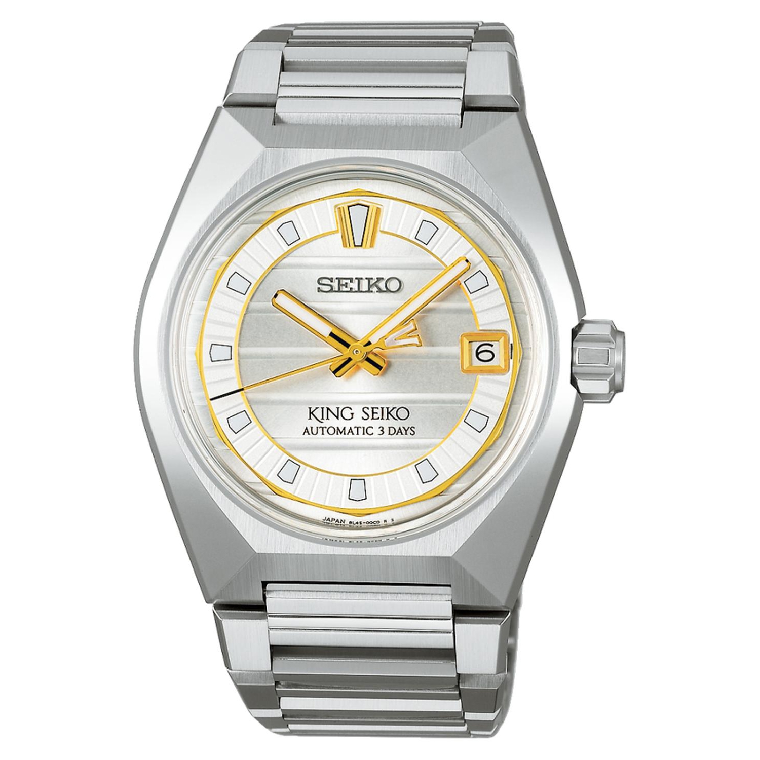 Seiko - SLA087J1 - Orologio KING SEIKO Automatico 3 sfere data