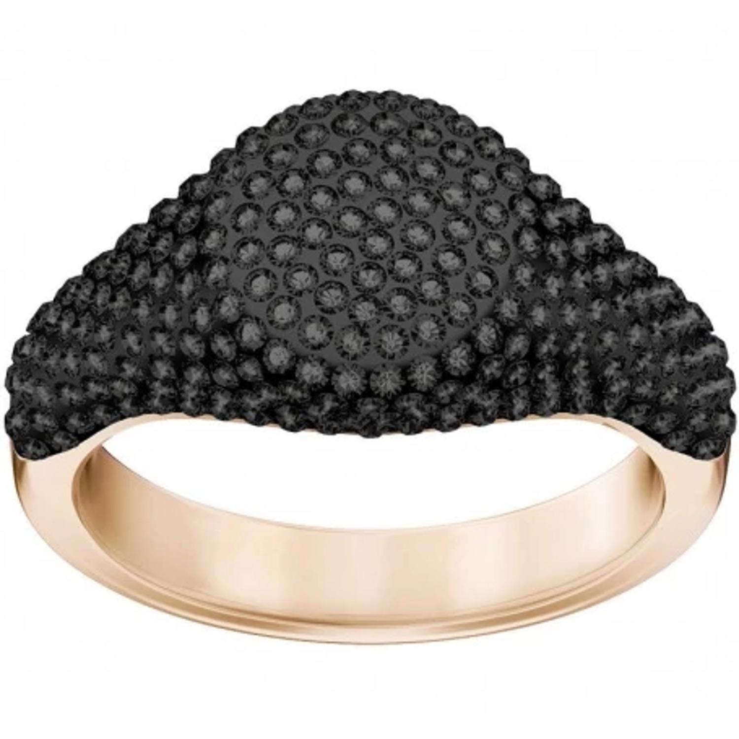 SWAROVSKI - SW5412036 - Anello, Stone Signet, nero, placcato oro rosa