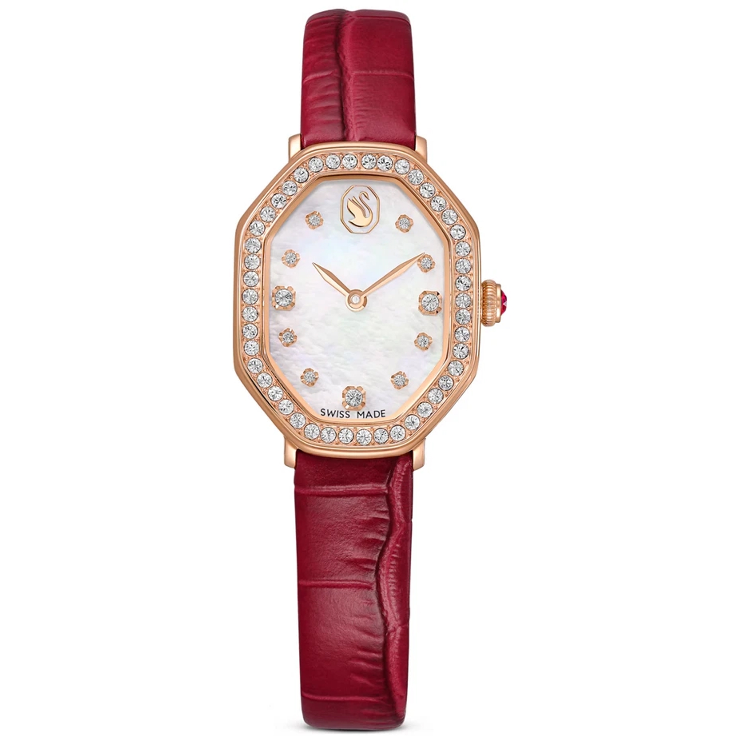 SWAROVSKI - SW5730373 - Orologio Dextera octagon Cinturino in in pelle Rosso